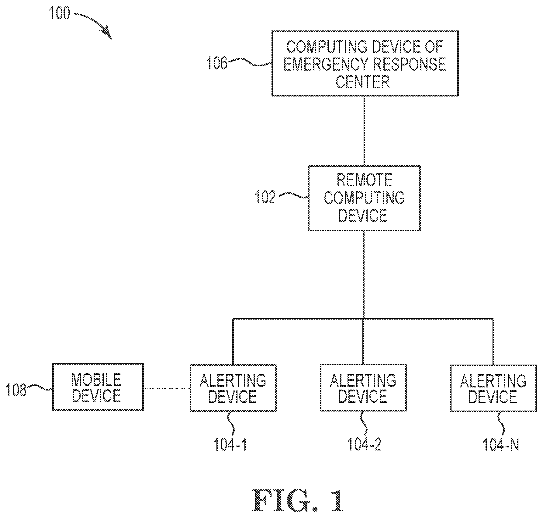 Patent US12437629 — Notifying a user of an emergency event — Figure 1