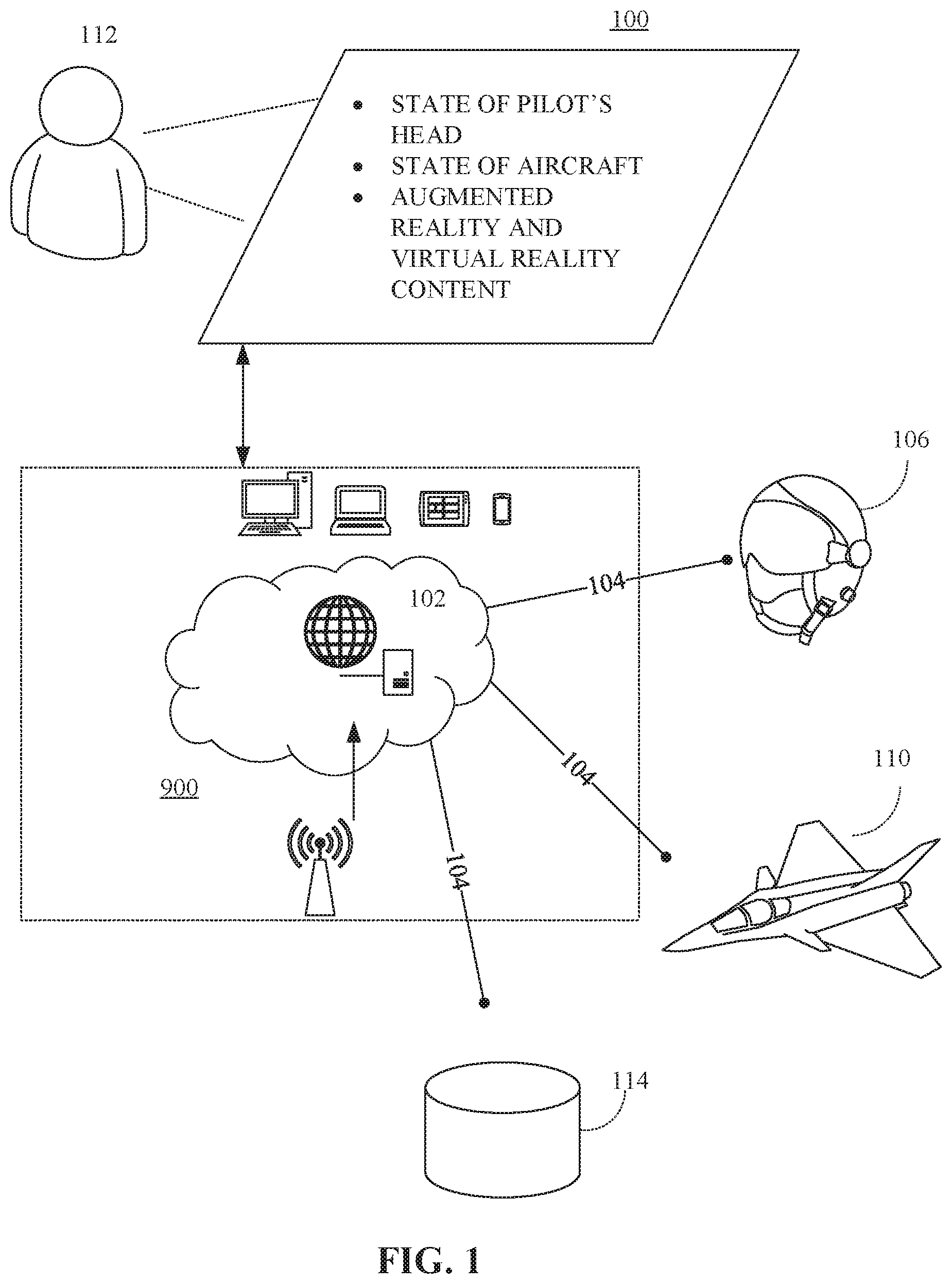 Patent US12437665 — Methods, systems, apparatuses and devices for facilitating provisioning of a virtual experience — Figure 1