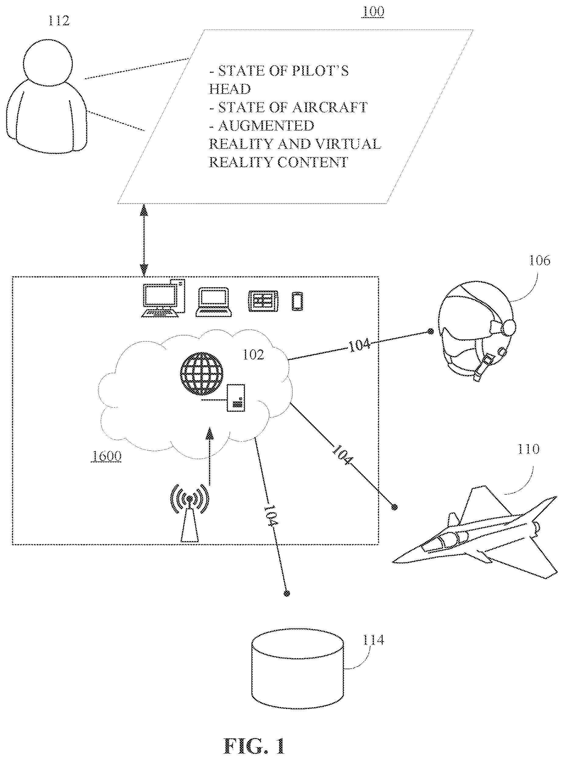 Patent US12437666 — Augmented reality for vehicle operations — Figure 1