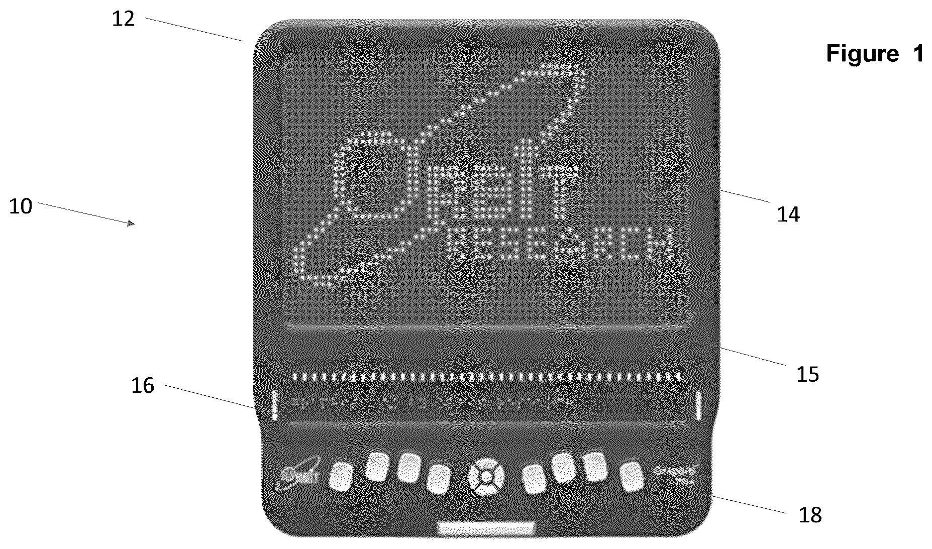 Patent US12437671 Figure 1 – Interactive tactile graphic and braille display system and method of use