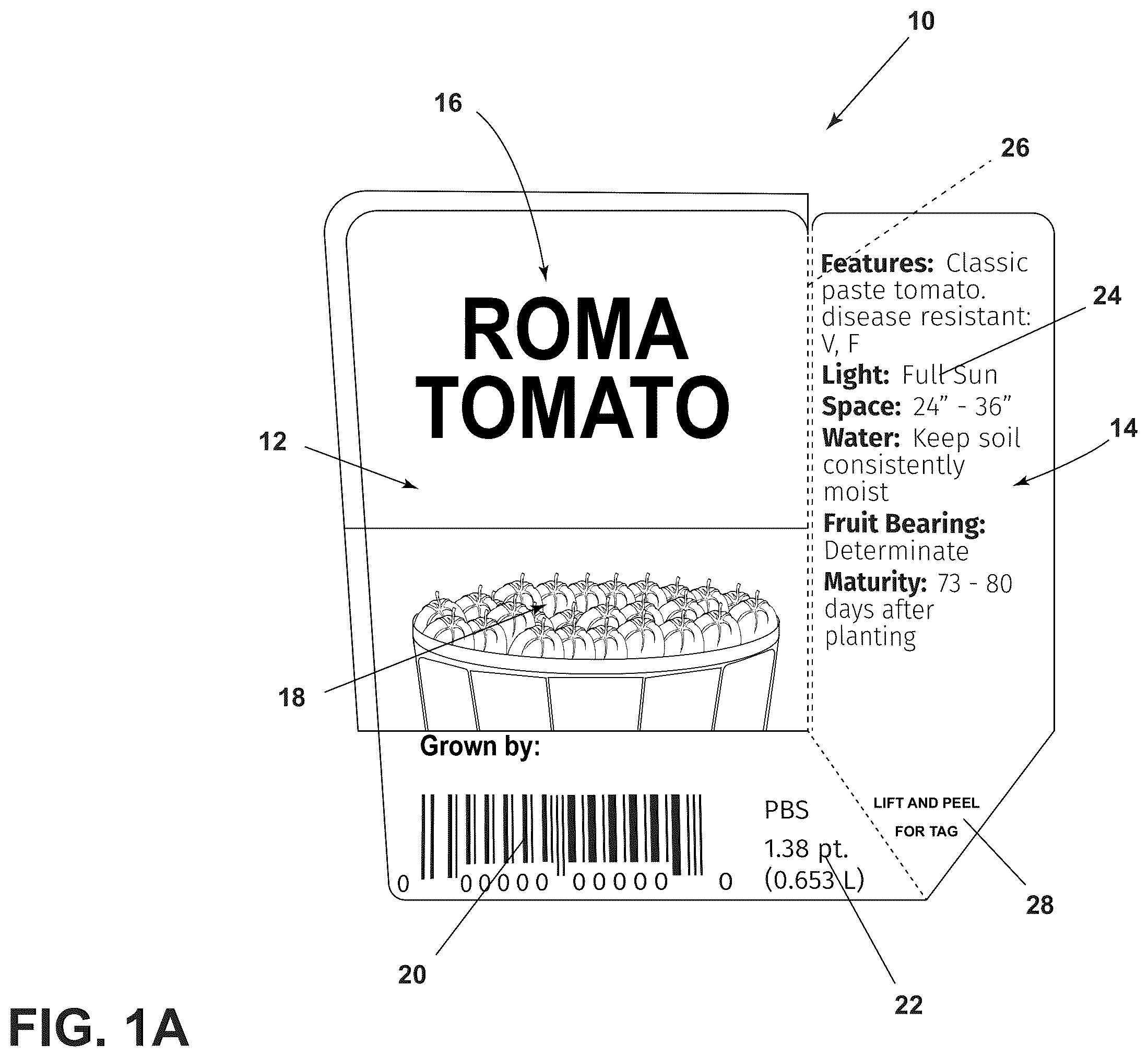 Patent US12437676 — Plant label and tag and methods of making and using — Figure 1