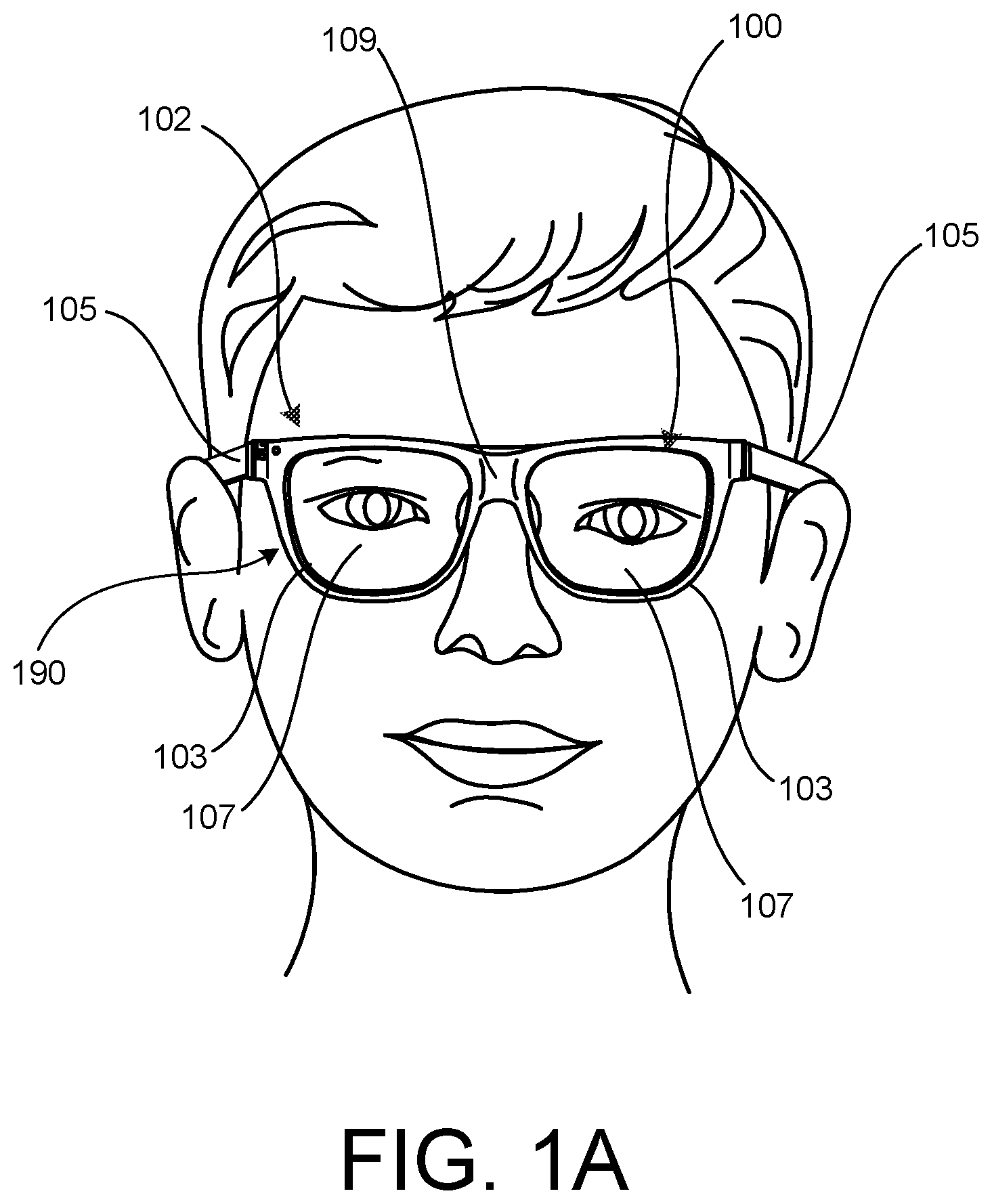 Patent US12437687 — Alignment of waveguide and display in smartglasses — Figure 1