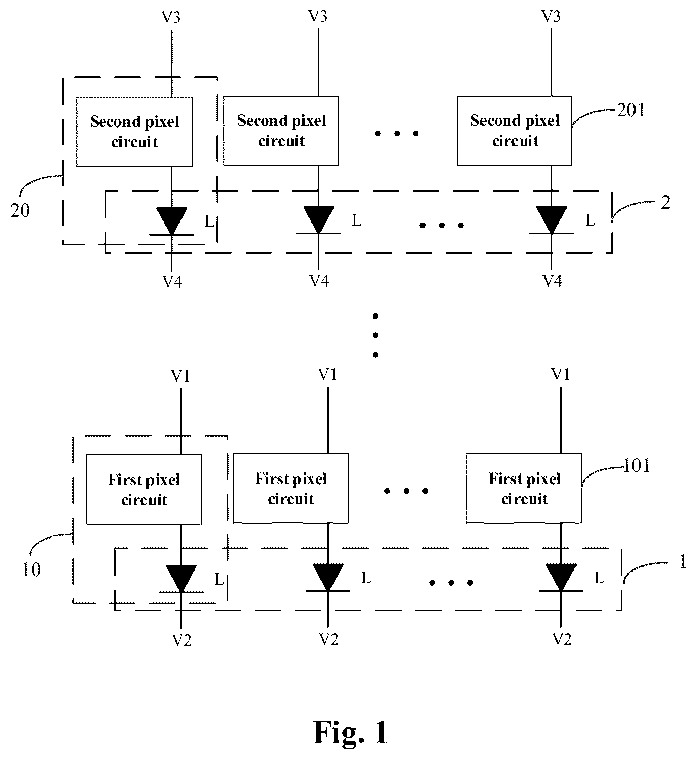 Patent US12437692 — Display panel, integrated chip component and display device — Figure 1