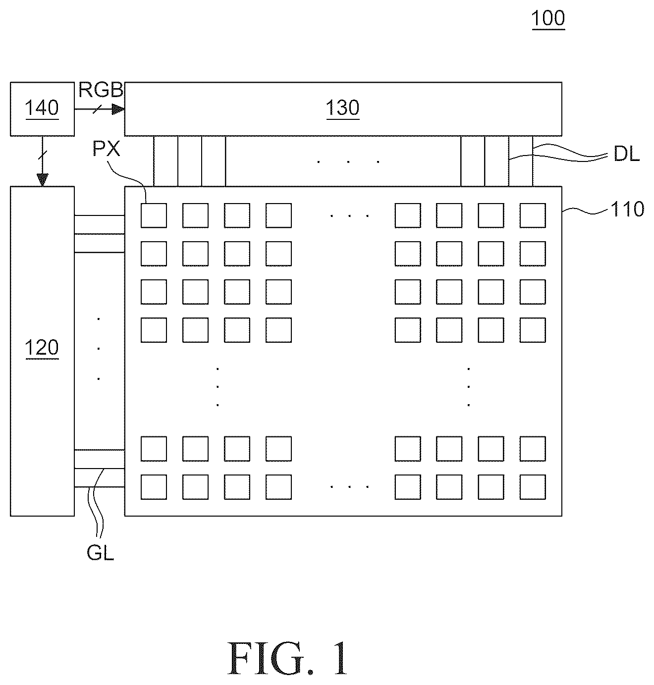 Patent US12437708 Figure 1 – Display device