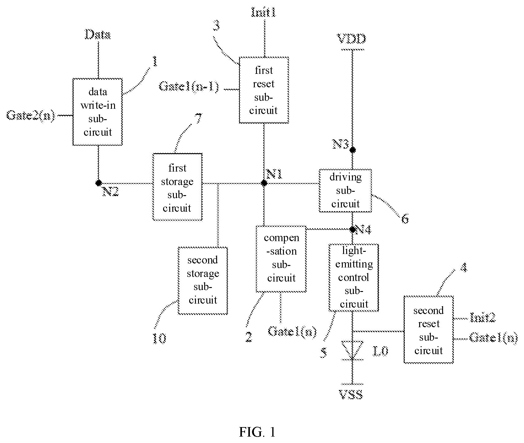 Patent US12437715 — Display apparatus, pixel circuit, and method for driving pixel circuit — Figure 1