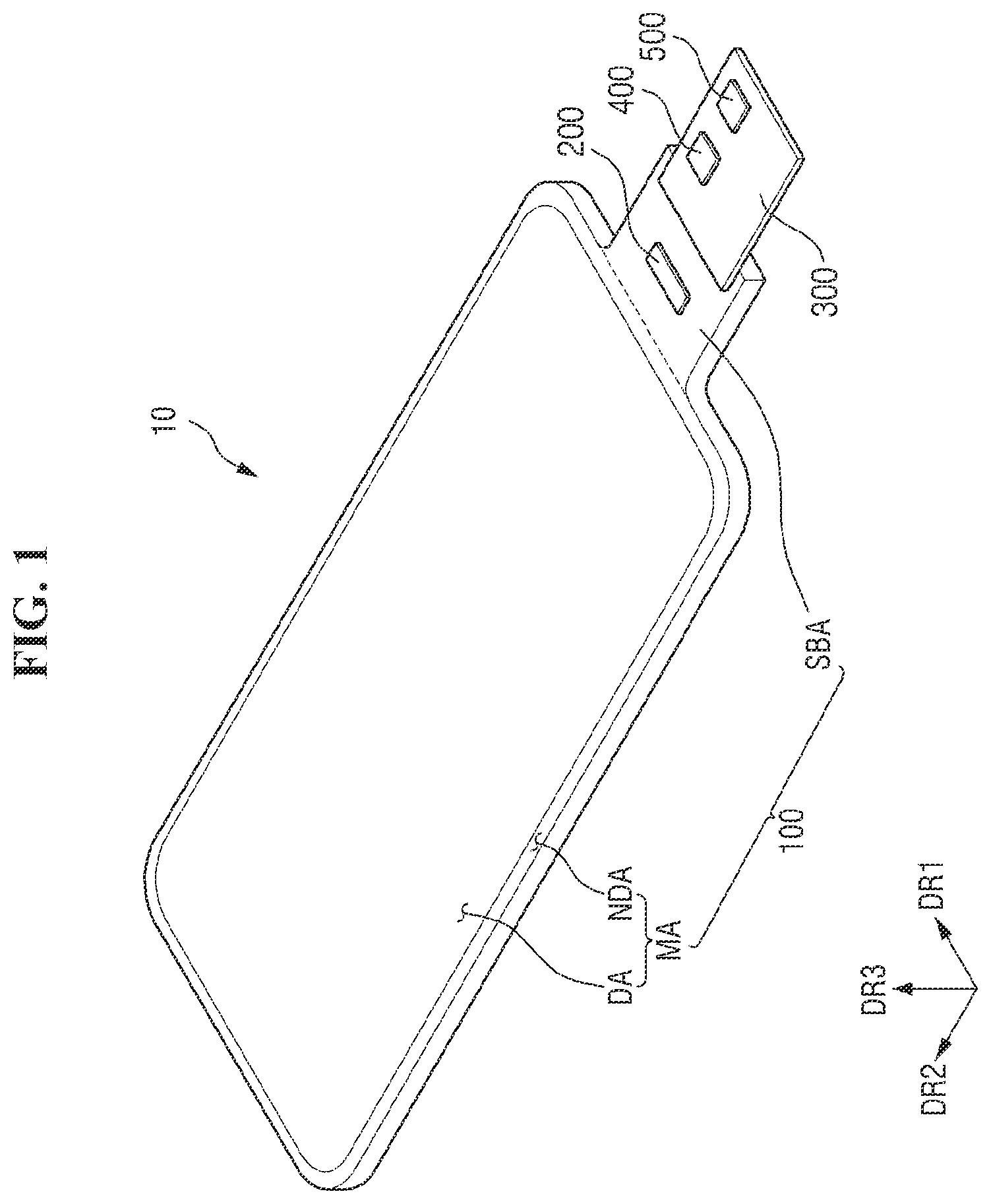 Patent US12437726 — Display device having a driving transistor with double gate control and method for driving the same — Figure 1