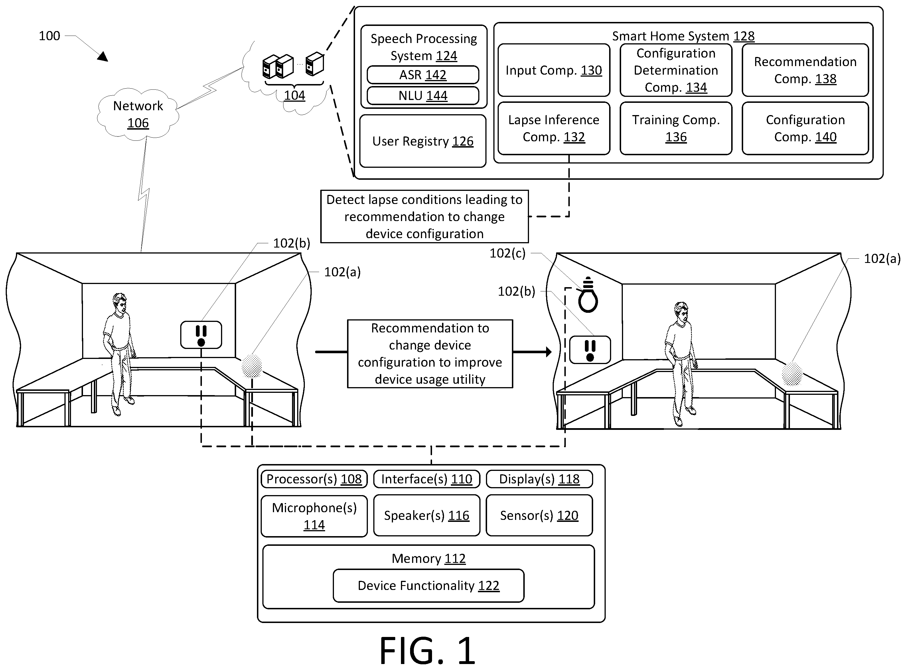 Patent US12437757 — Device configuration usage optimization — Figure 1