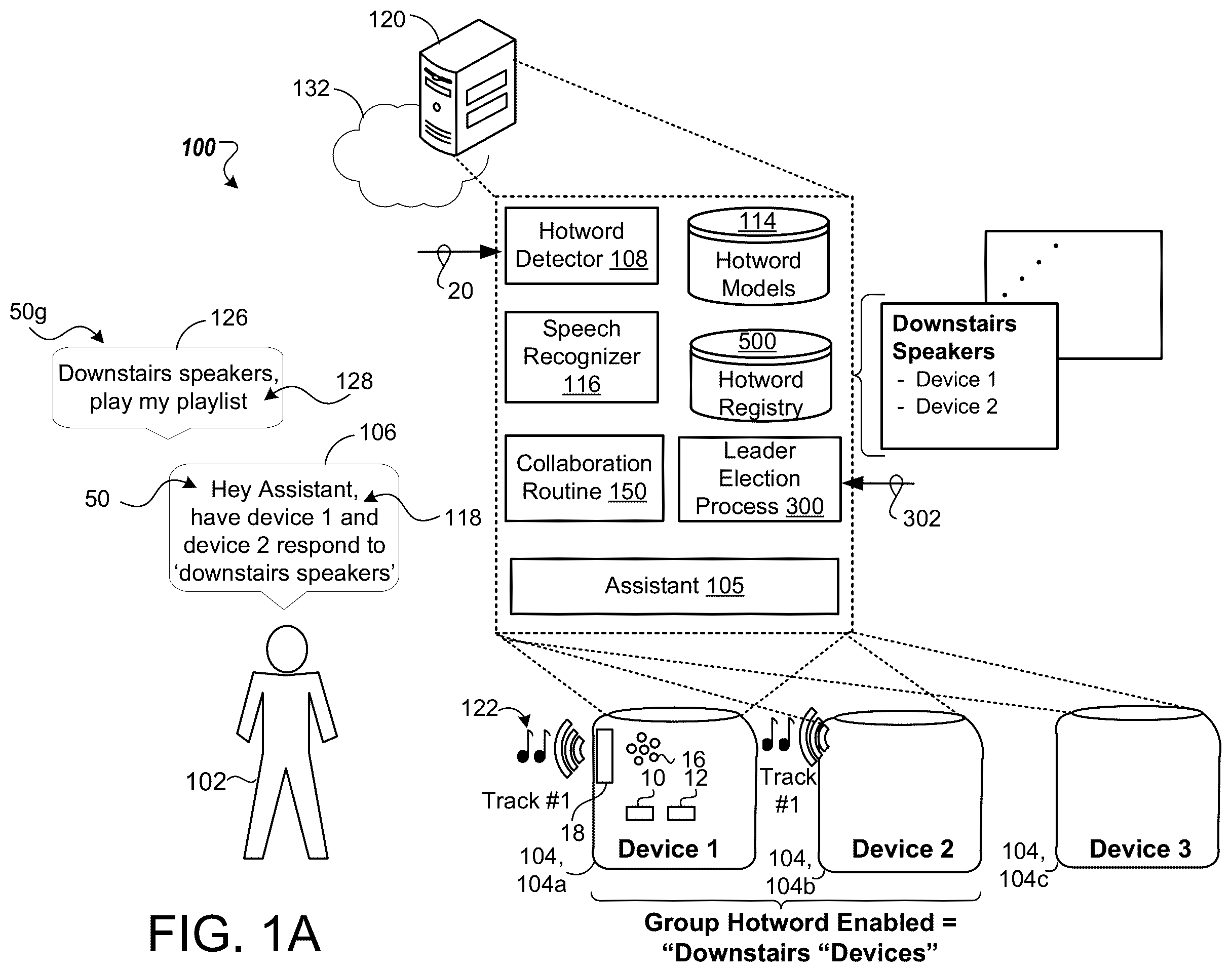Patent US12437761 — Group hotwords — Figure 1