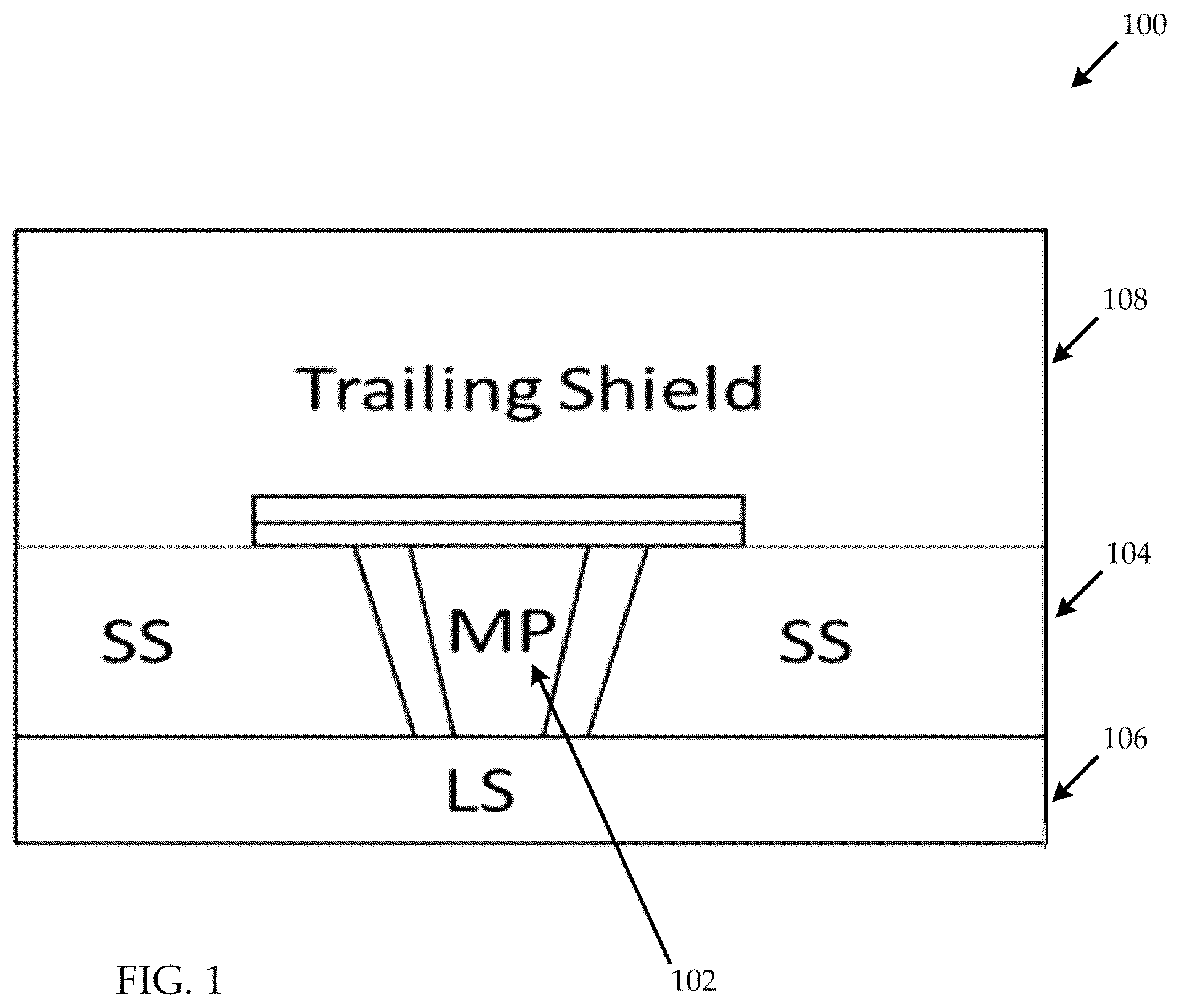 Patent US12437778 — Electroplating of high damping material for trailing shield in a perpendicular magnetic recording writer — Figure 1