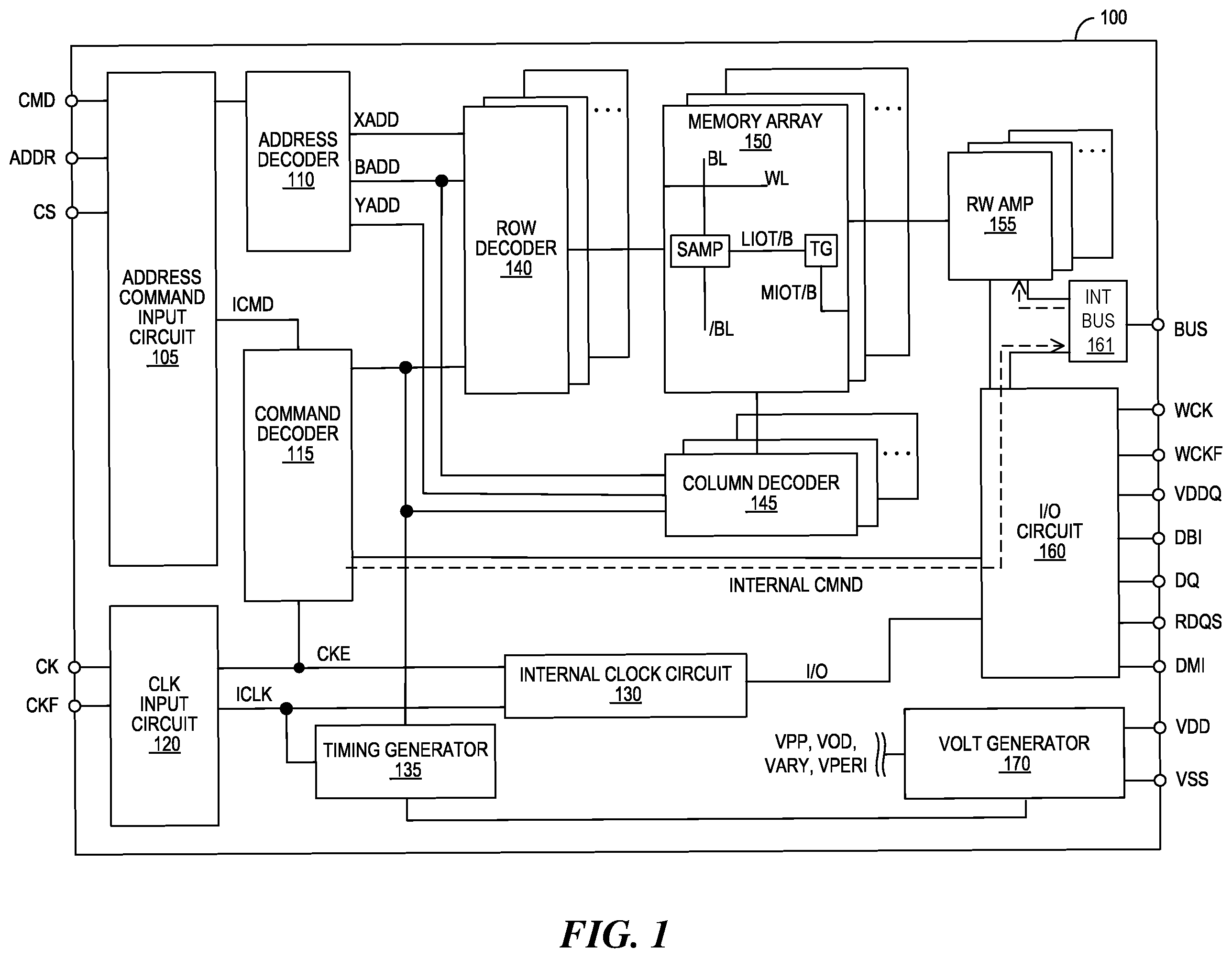 Patent US12437789 — Apparatus with timing control for a die grouping — Figure 1