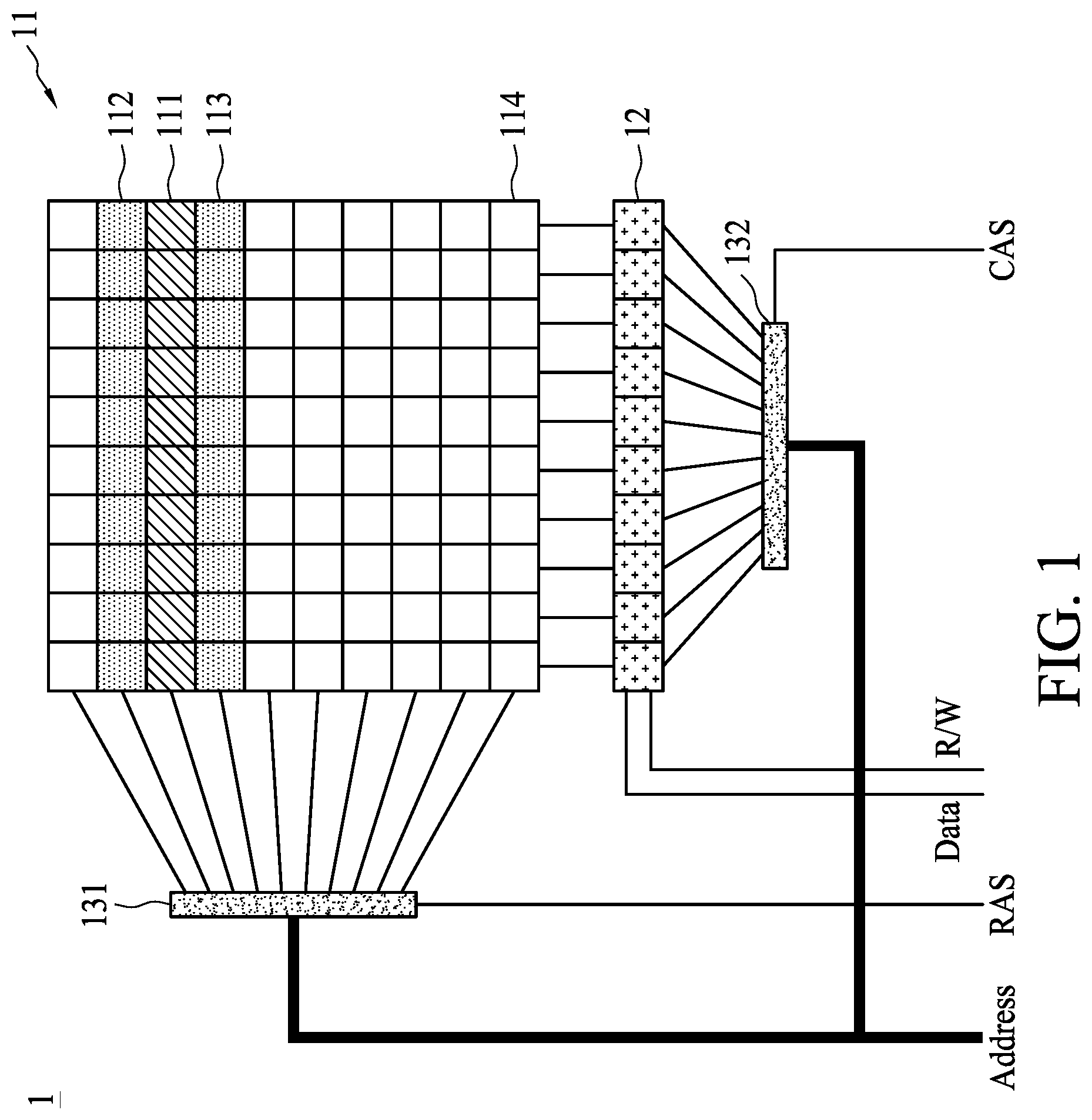 Patent US12437796 — Memory devices having a random number generator for protecting memory cells, and methods for protecting memory devices — Figure 1
