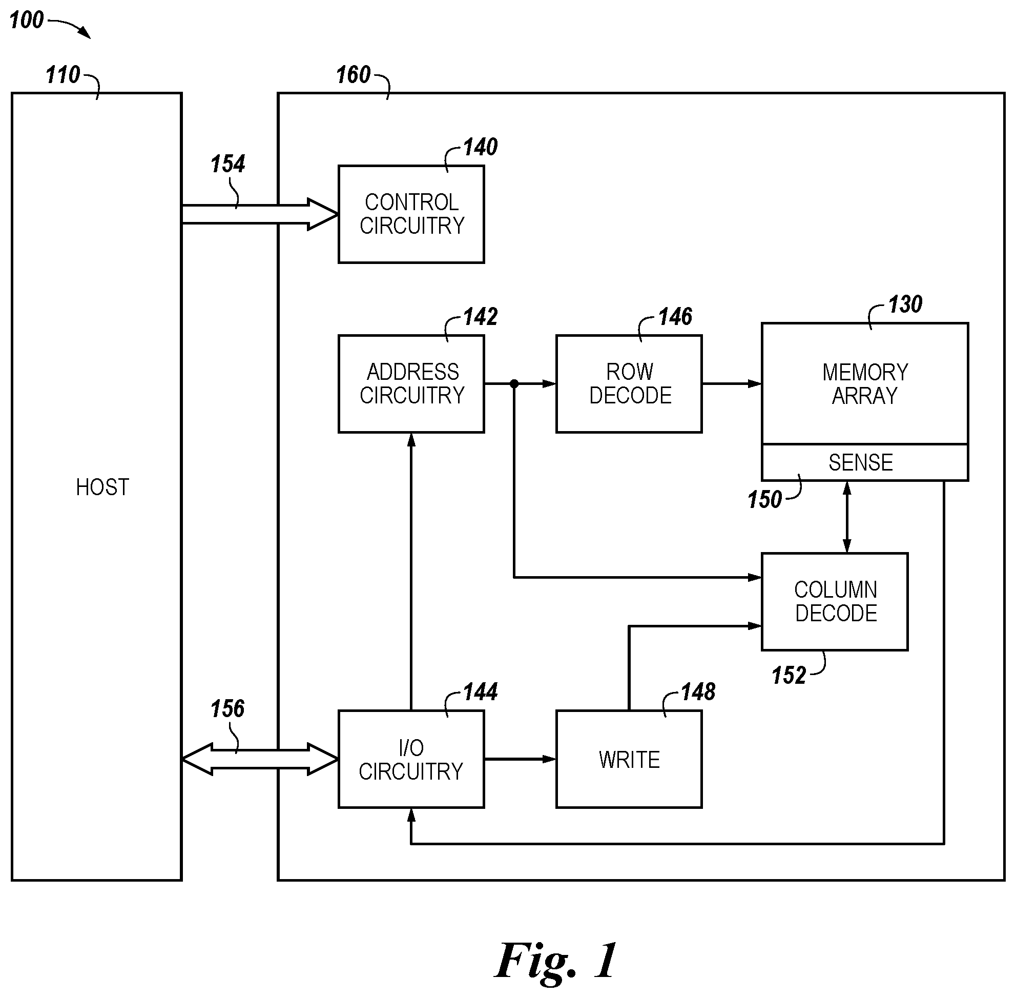 Patent US12437801 — Comparison operations in memory — Figure 1