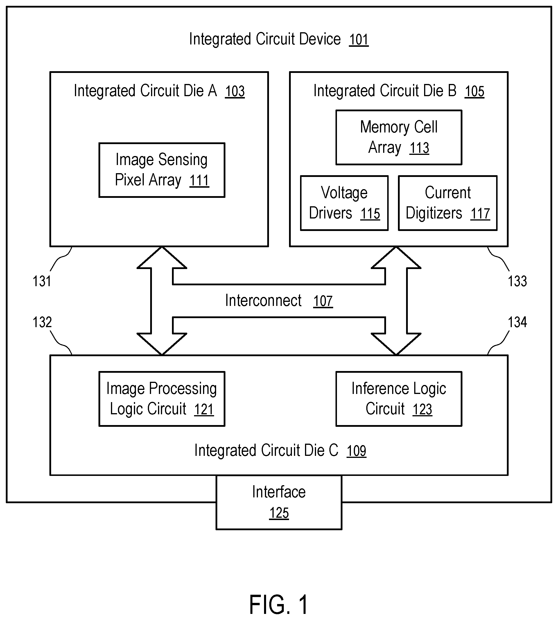 Patent US12437810 — Memory device performing multiplication using logical states of memory cells — Figure 1