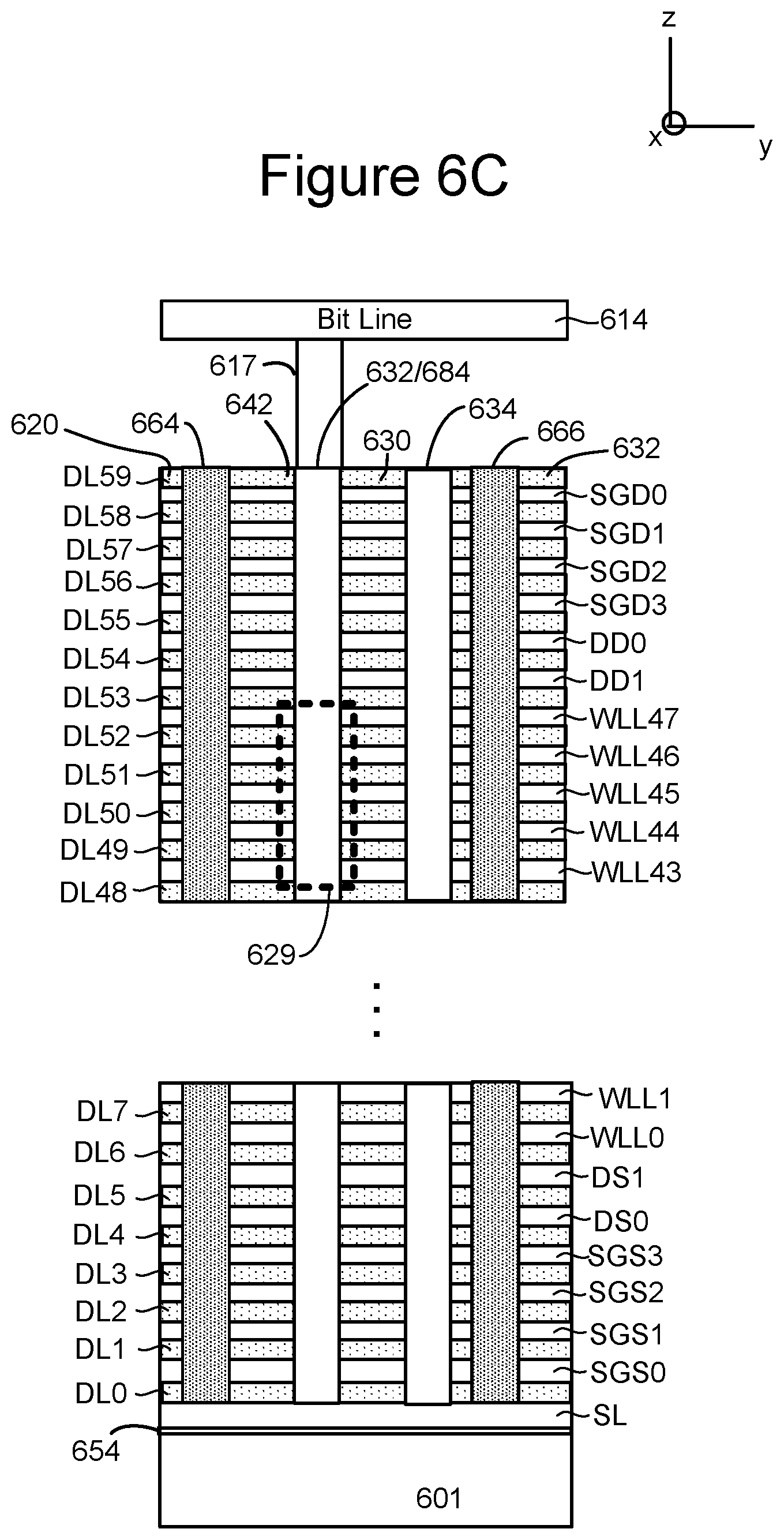 Patent US12437817 Figure 11 – Sub-block separation in NAND memory through word line based selectors