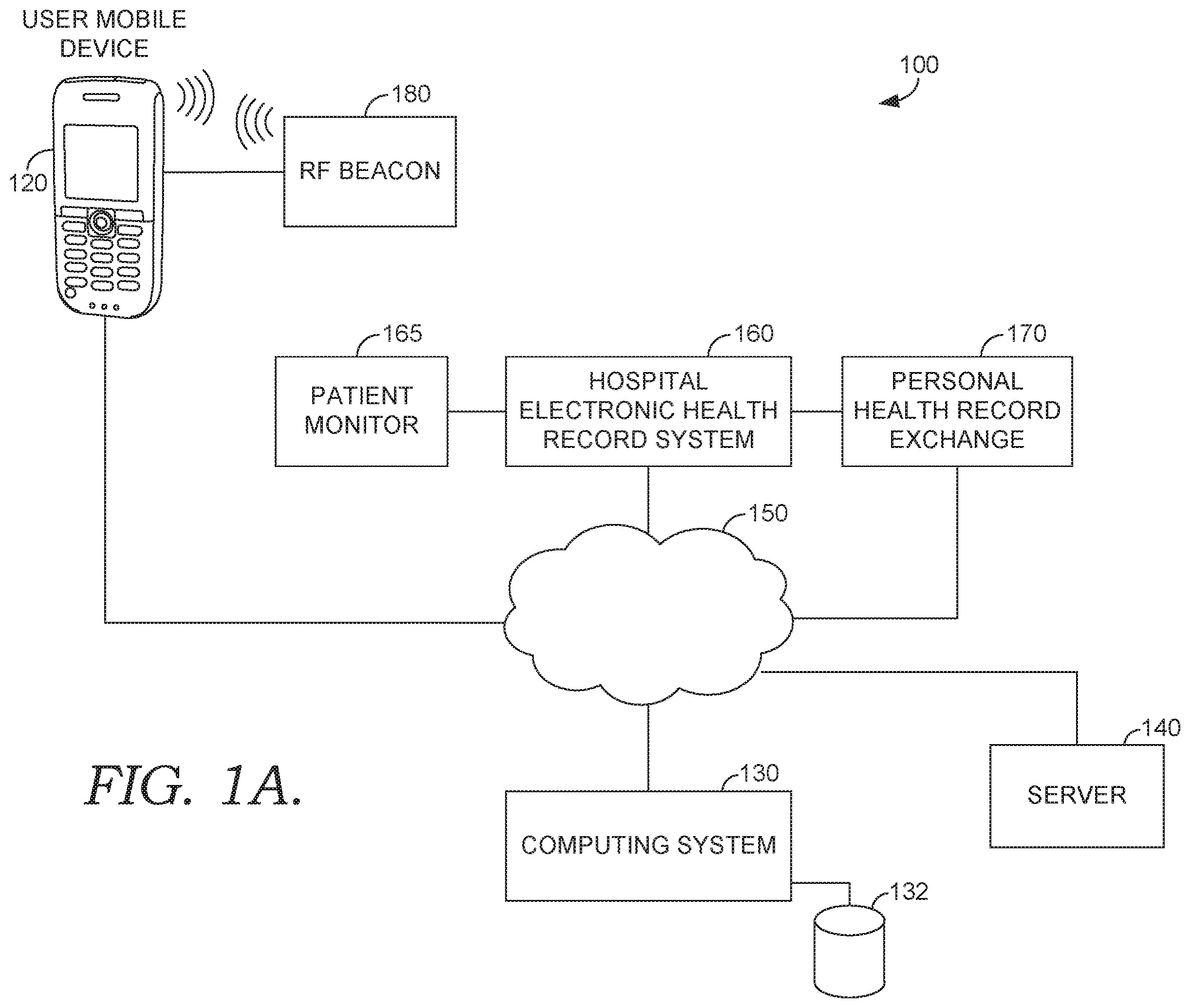 Patent US12437850 — Proximity-based mobile-device updates of electronic health records — Figure 1