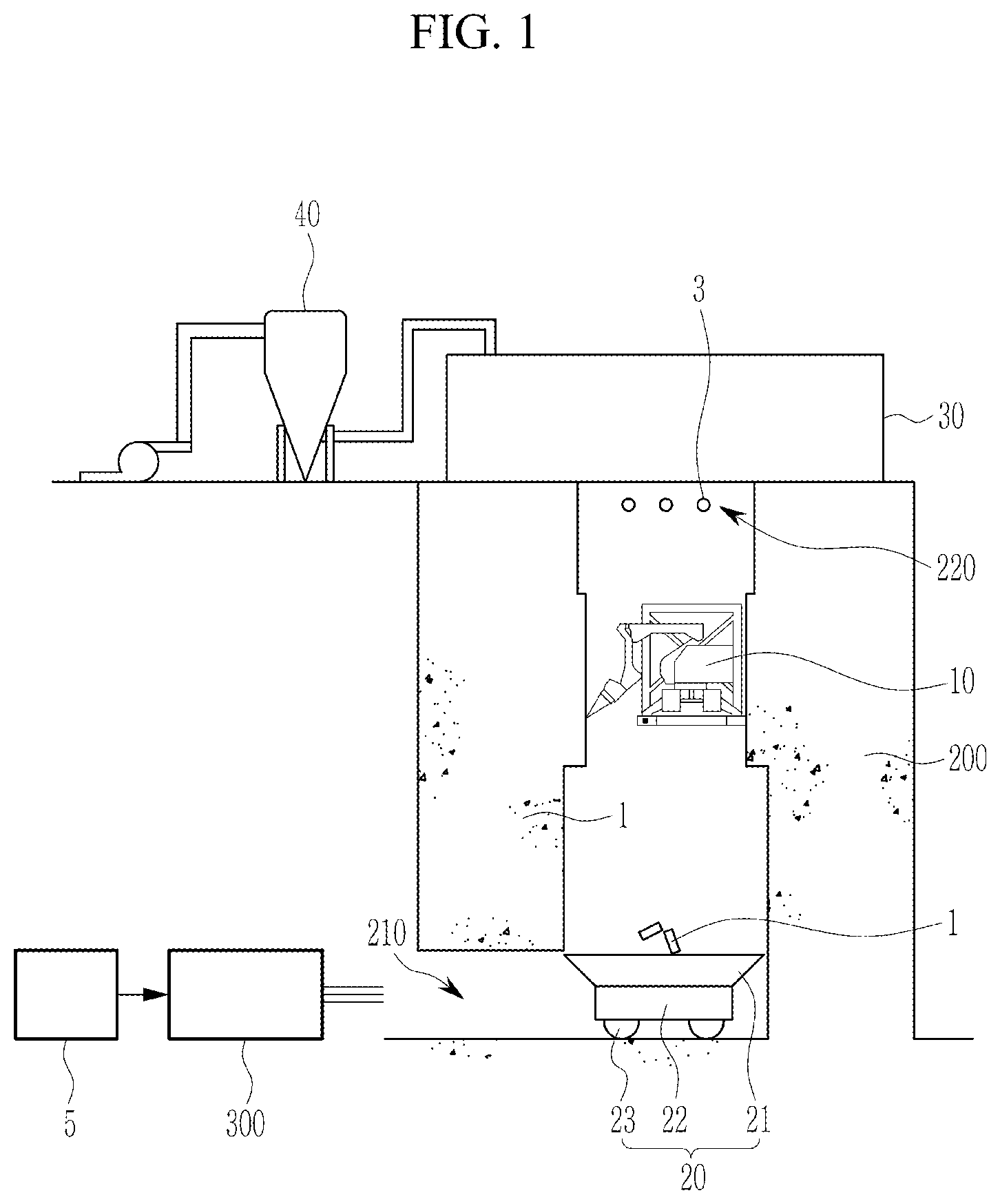 Patent US12437892 — Dismantling and decontamination system and method of bioprotective concrete of PWR type nuclear power plant — Figure 1