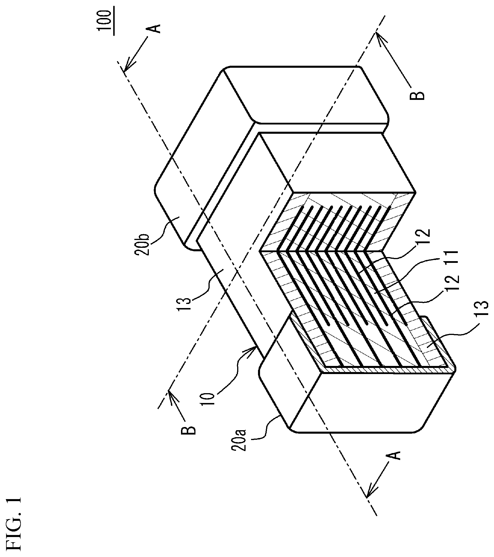 Patent US12437923 — Multilayer ceramic electronic device with zirconium — Figure 1
