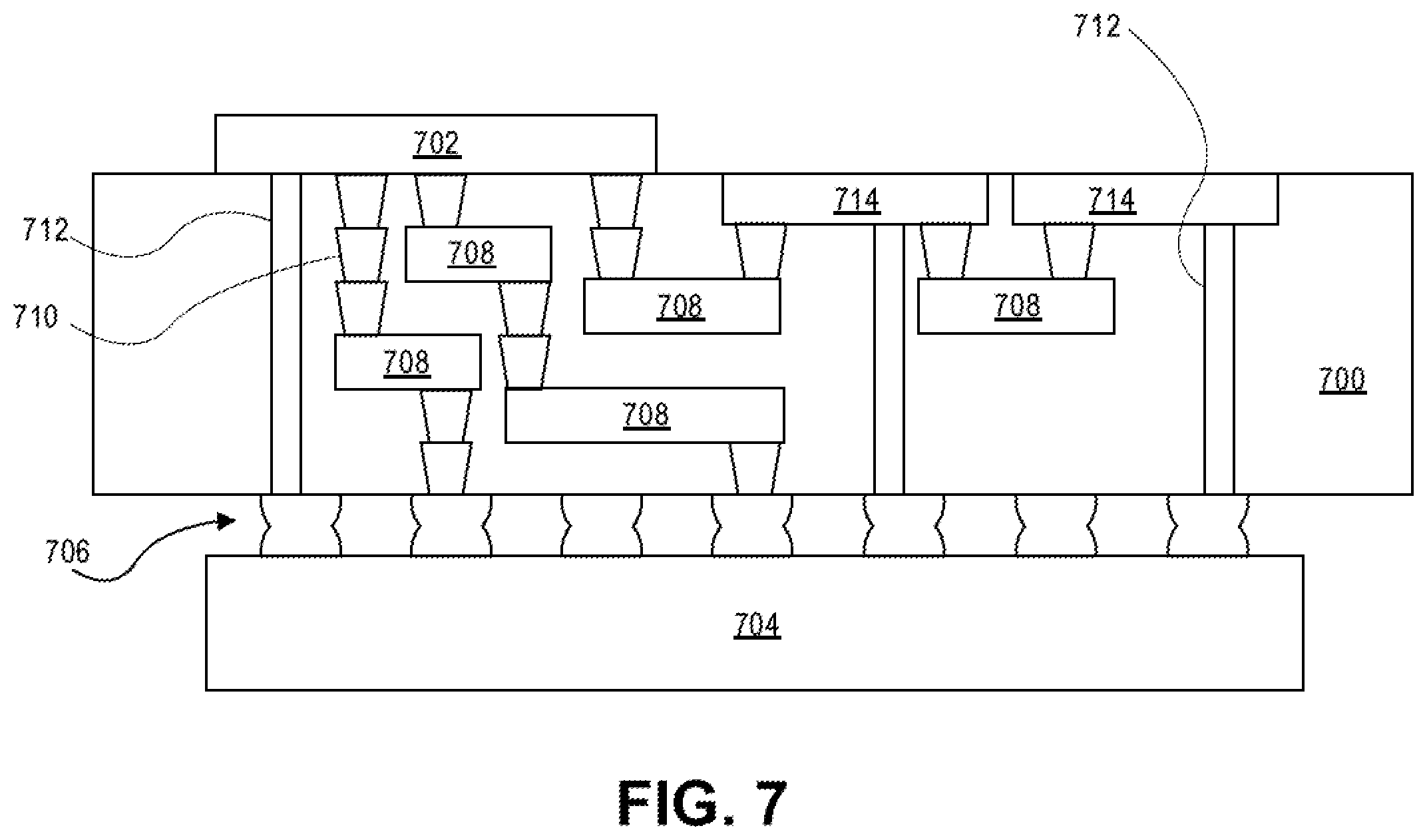 Patent US12437929 Figure 8 – Capacitor with an electrically conductive layer coupled with a metal layer of the capacitor