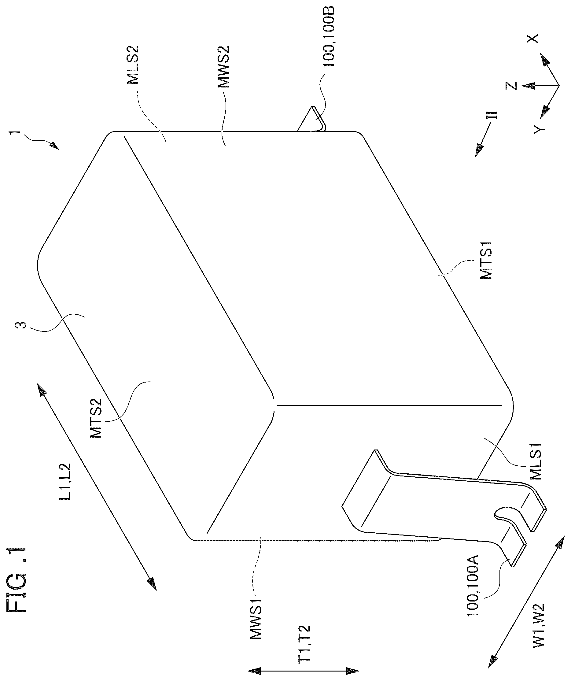 Patent US12437931 — Multilayer ceramic electronic component — Figure 1