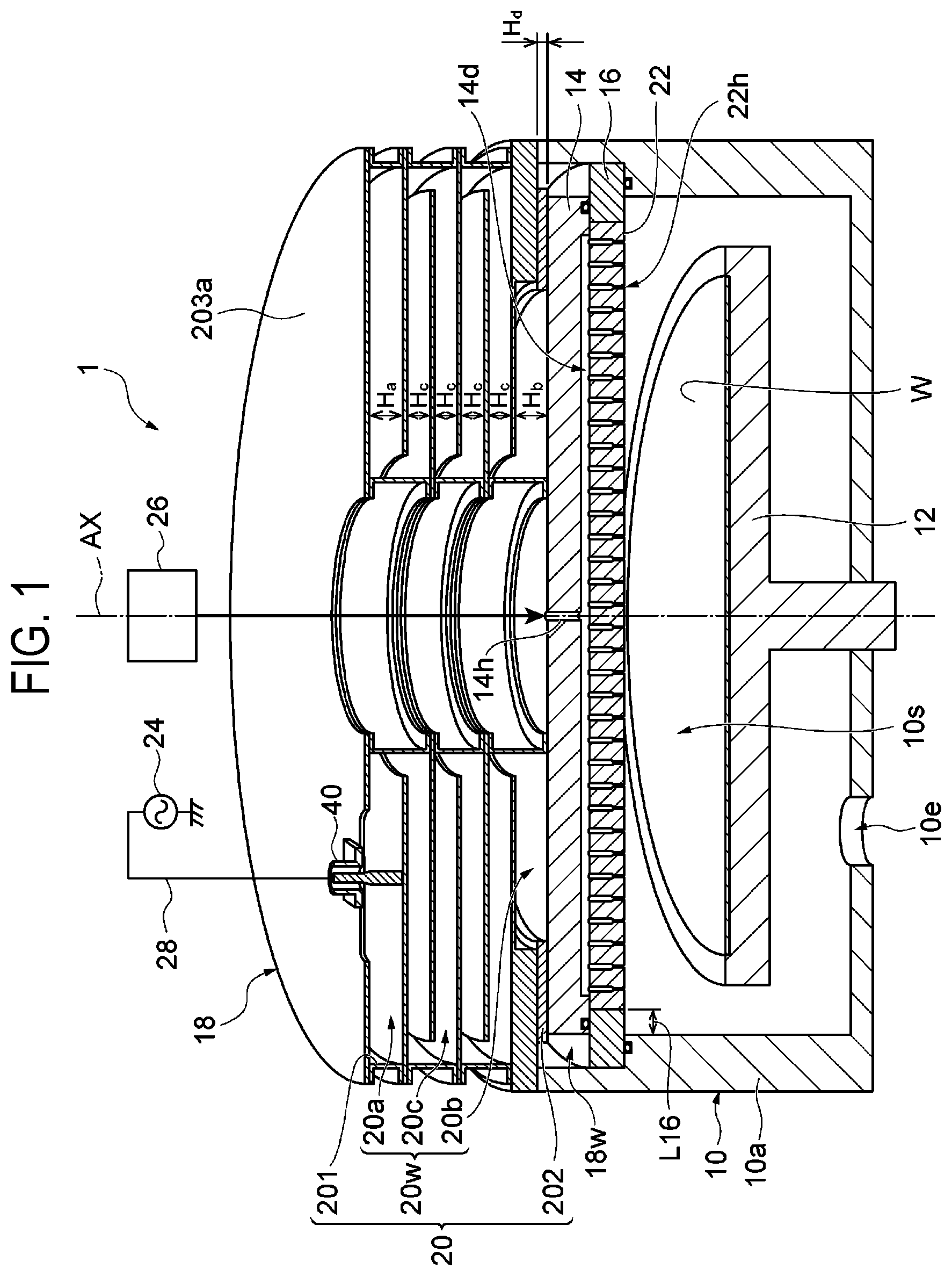 Patent US12437972 — Plasma processing apparatus — Figure 1