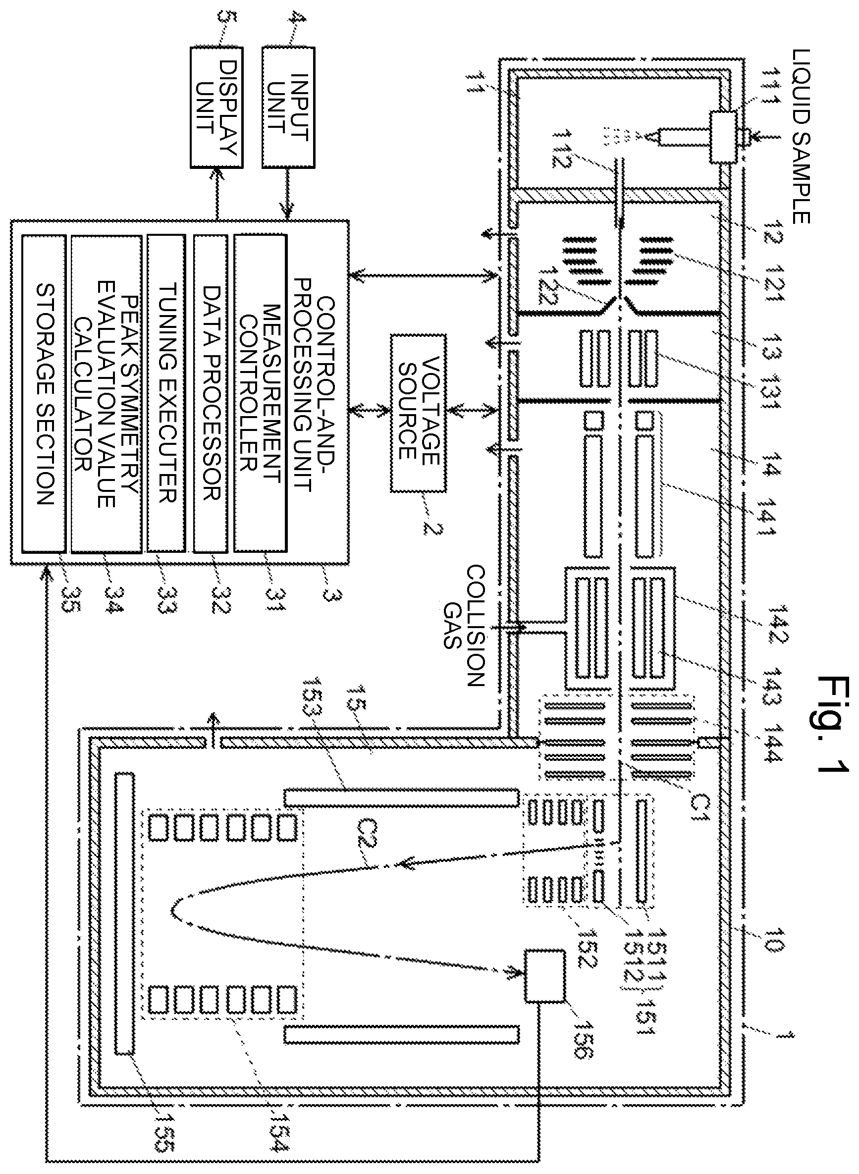 Patent US12437982 — Time-of-flight mass spectrometer and tuning method for the same — Figure 1