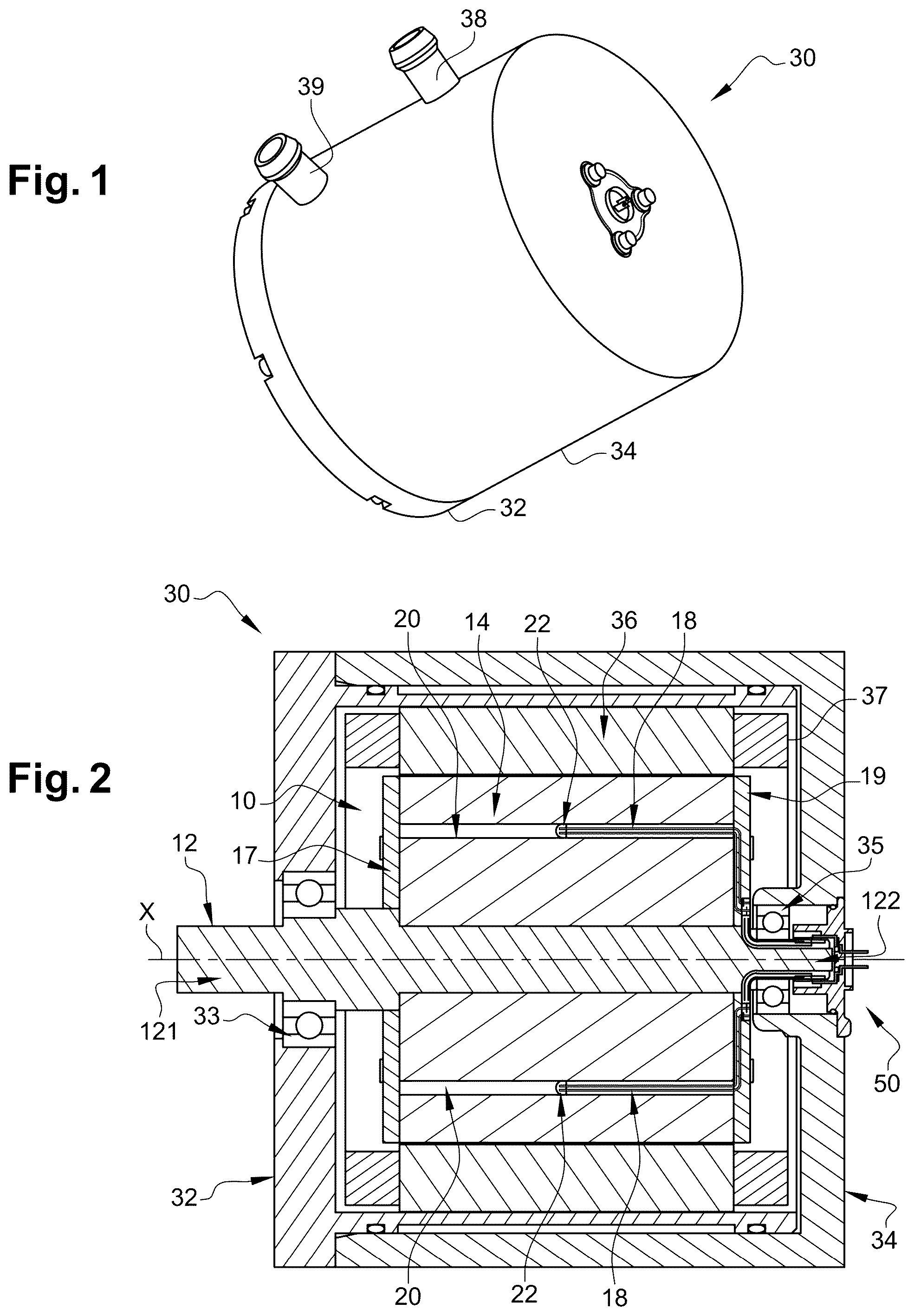 Patent US12445018 — Rotor for electric motor equipped with an electronic circuit — Figure 1