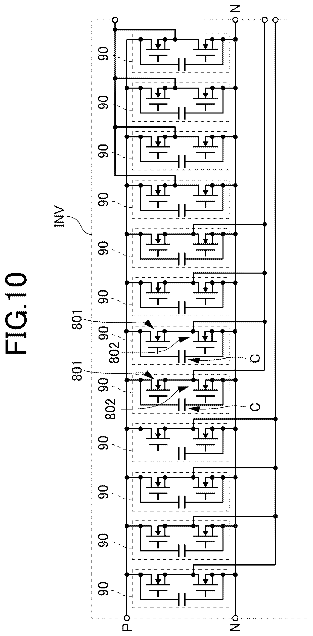 Patent US12445021 Figure 13 – Inverter-integrated rotating electrical machine that efficiently cools a smoothing capacitor