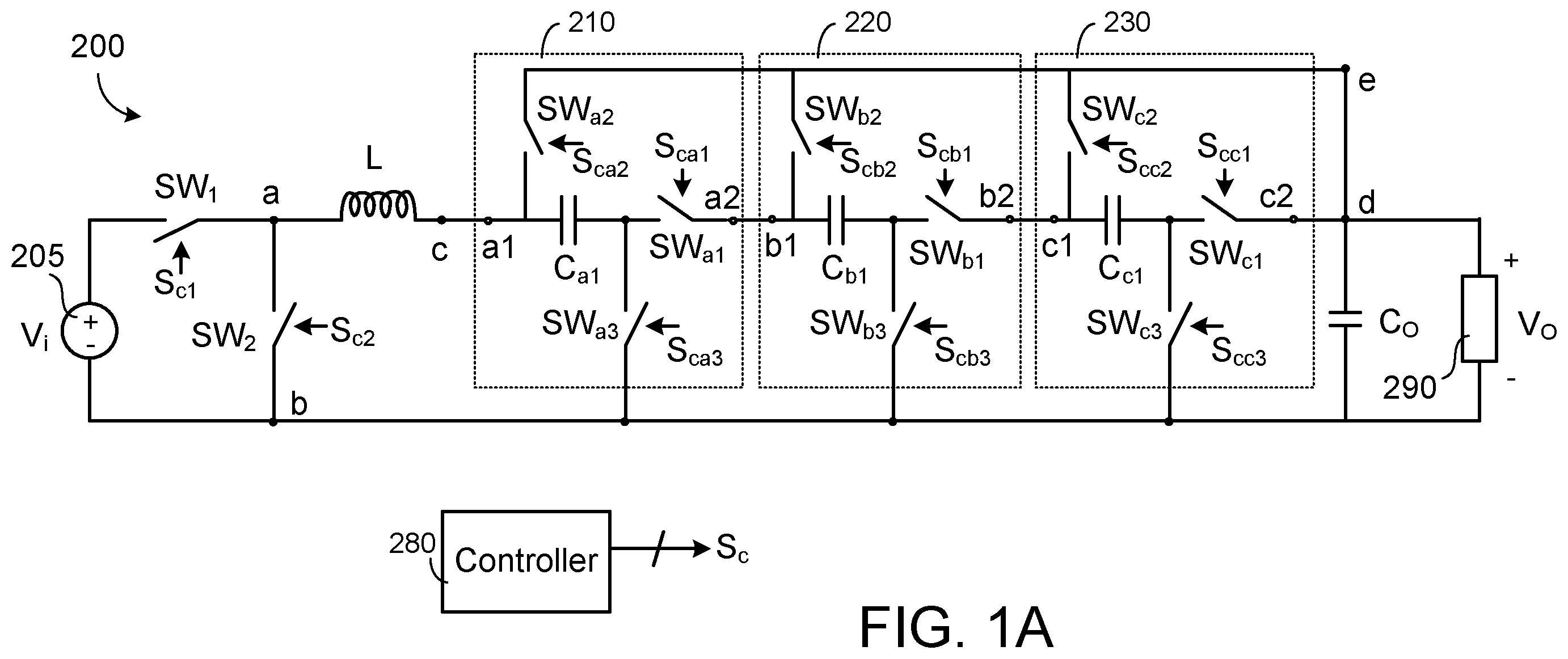 Patent US12445050 Figure 1 – Voltage converter with reduced inductive energy conversion