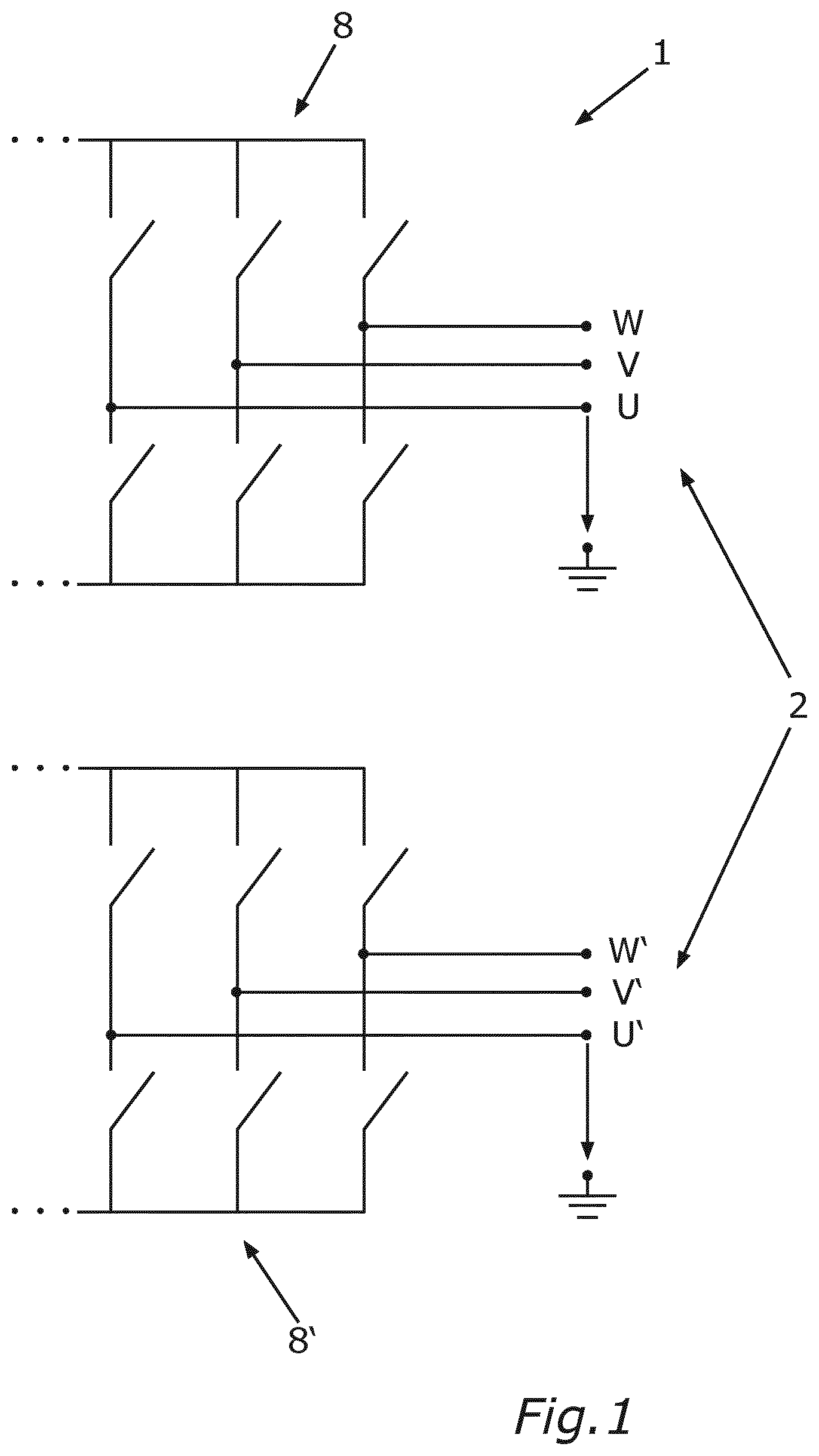 Patent US12445073 — Method for controlling a multiphase voltage signal in a closed-loop manner, open-loop control device, drive system and motor vehicle — Figure 1