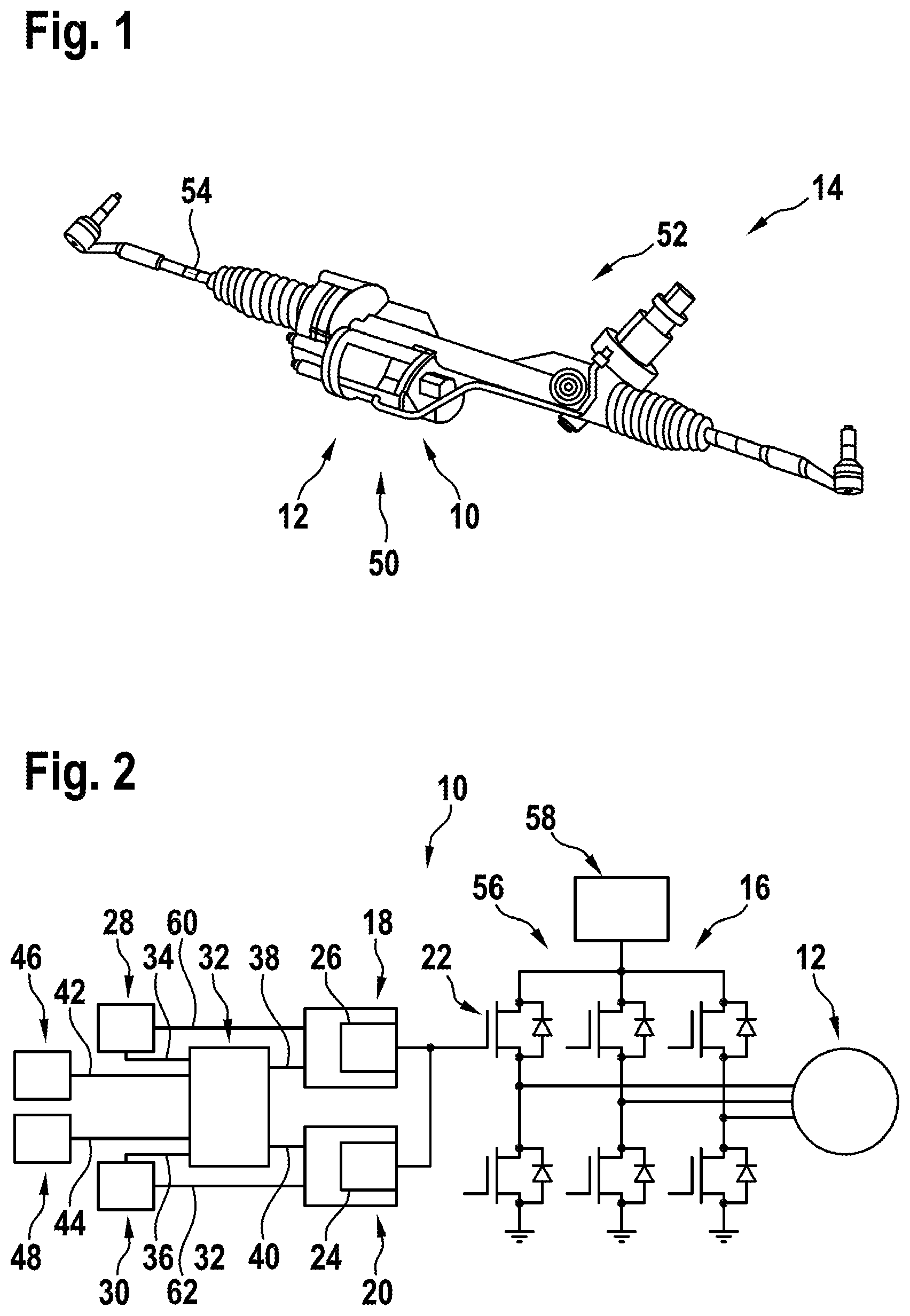 Patent US12445082 Figure 1 – Control device and method for operating an electric motor, in particular of a steering system