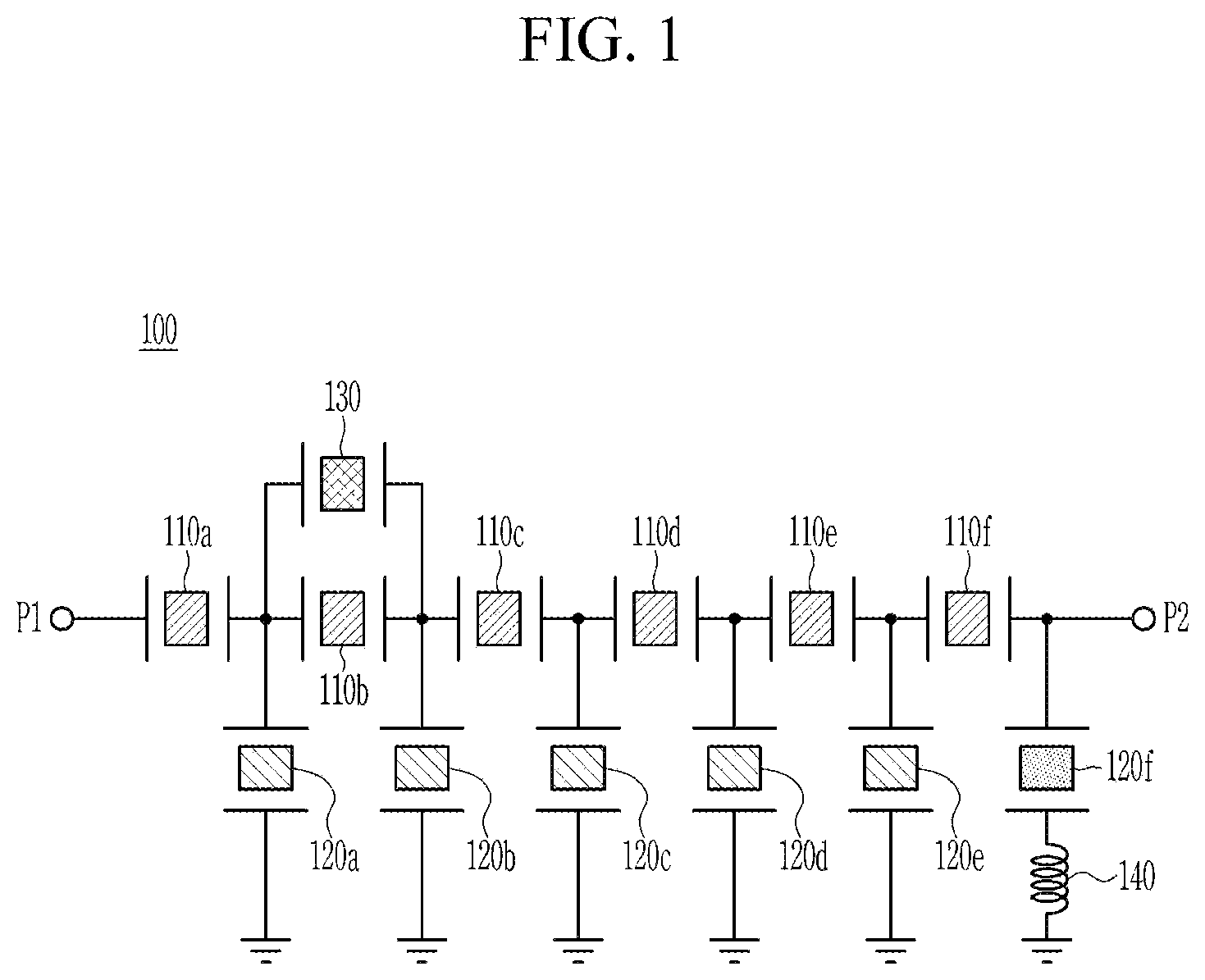 Patent US12445110 — Acoustic wave filter — Figure 1