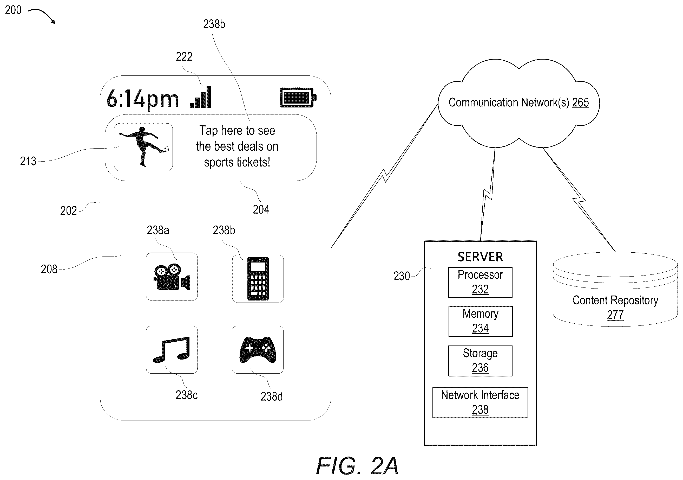 Patent US12445552 Figure 2 – Surfacing notifications based on optimal network conditions and device characteristics at a consumer device