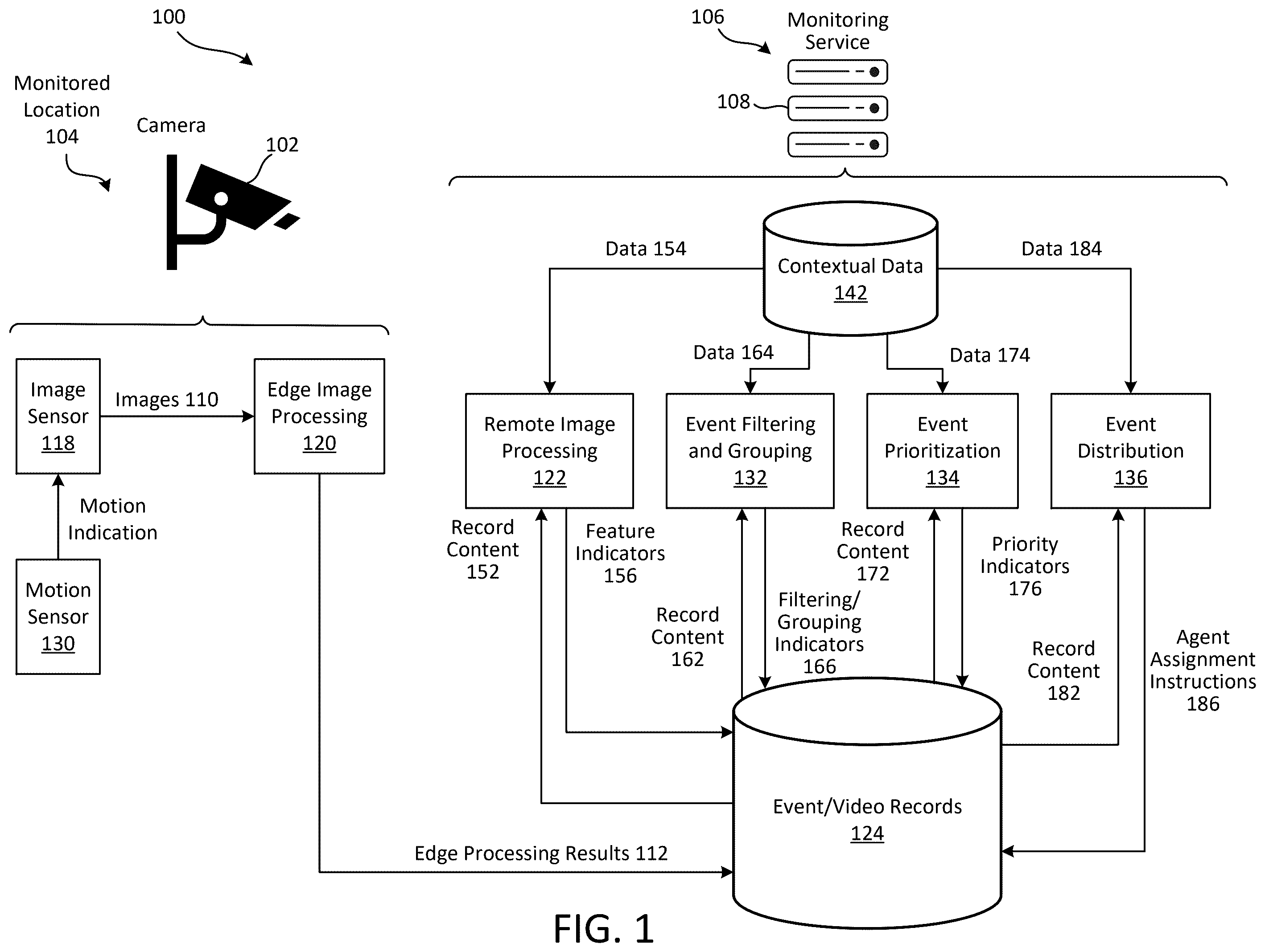 Patent US12445578 — Interactive display for security monitoring system — Figure 1