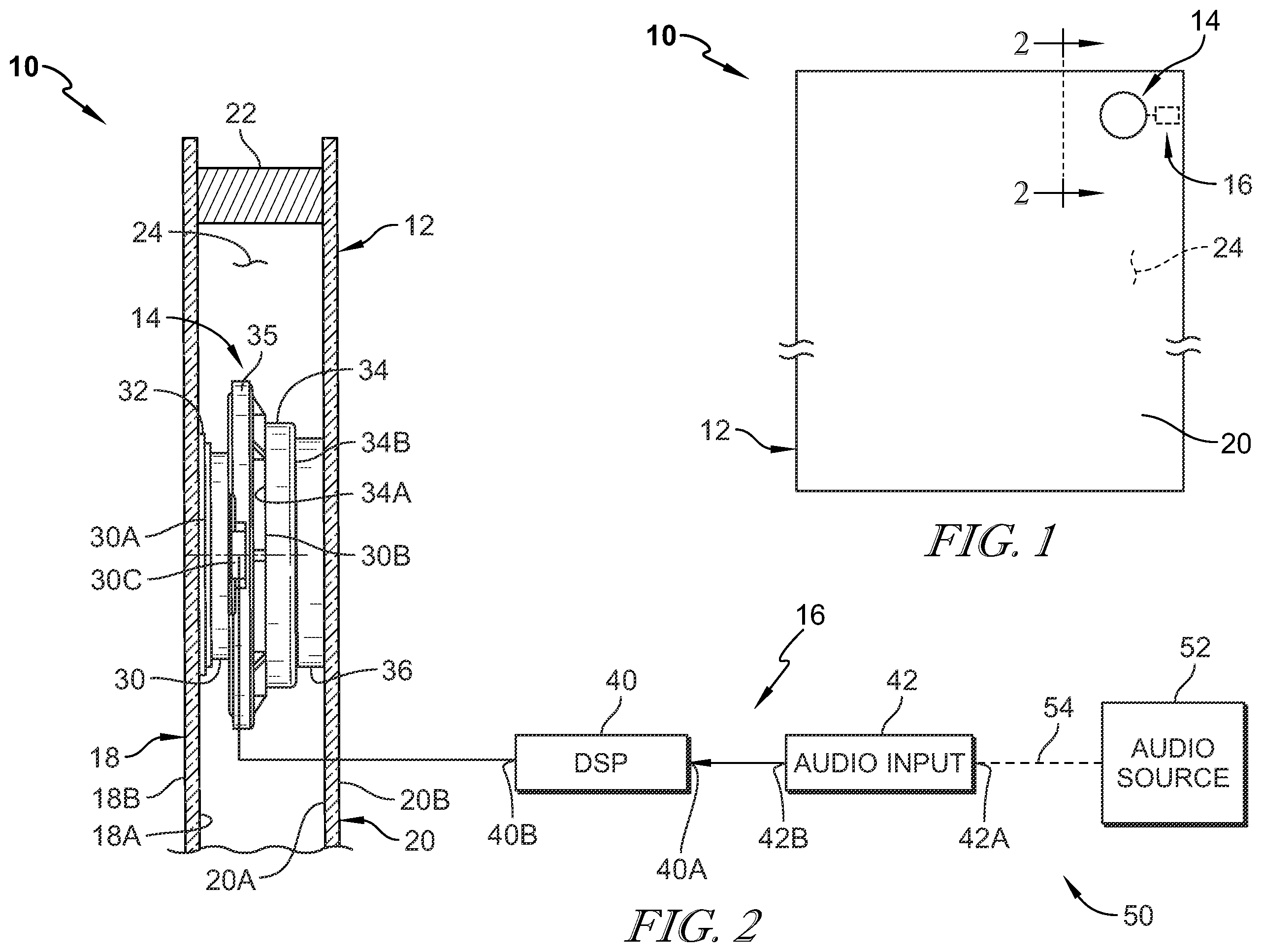 Patent US12445757 — Insulated glass unit with integrated audio speaker — Figure 1