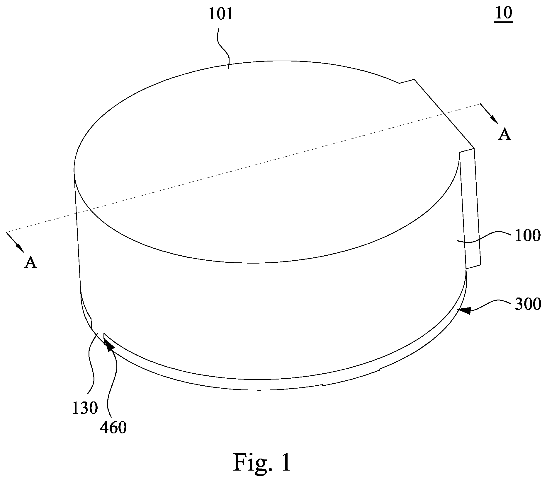 Patent US12445770 — Electroacoustic device and its circuit-board end cover — Figure 1