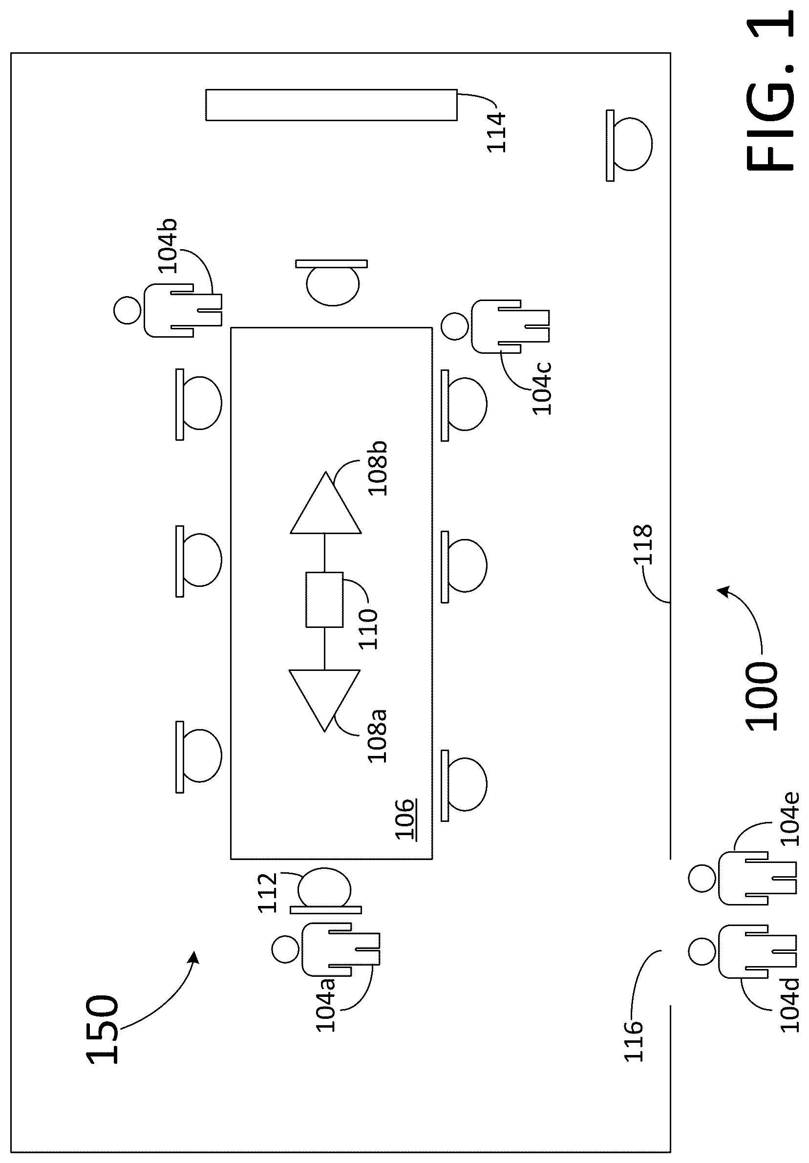 Patent US12445792 — Millimeter wave sensor used to optimize performance of a beamforming microphone array — Figure 1