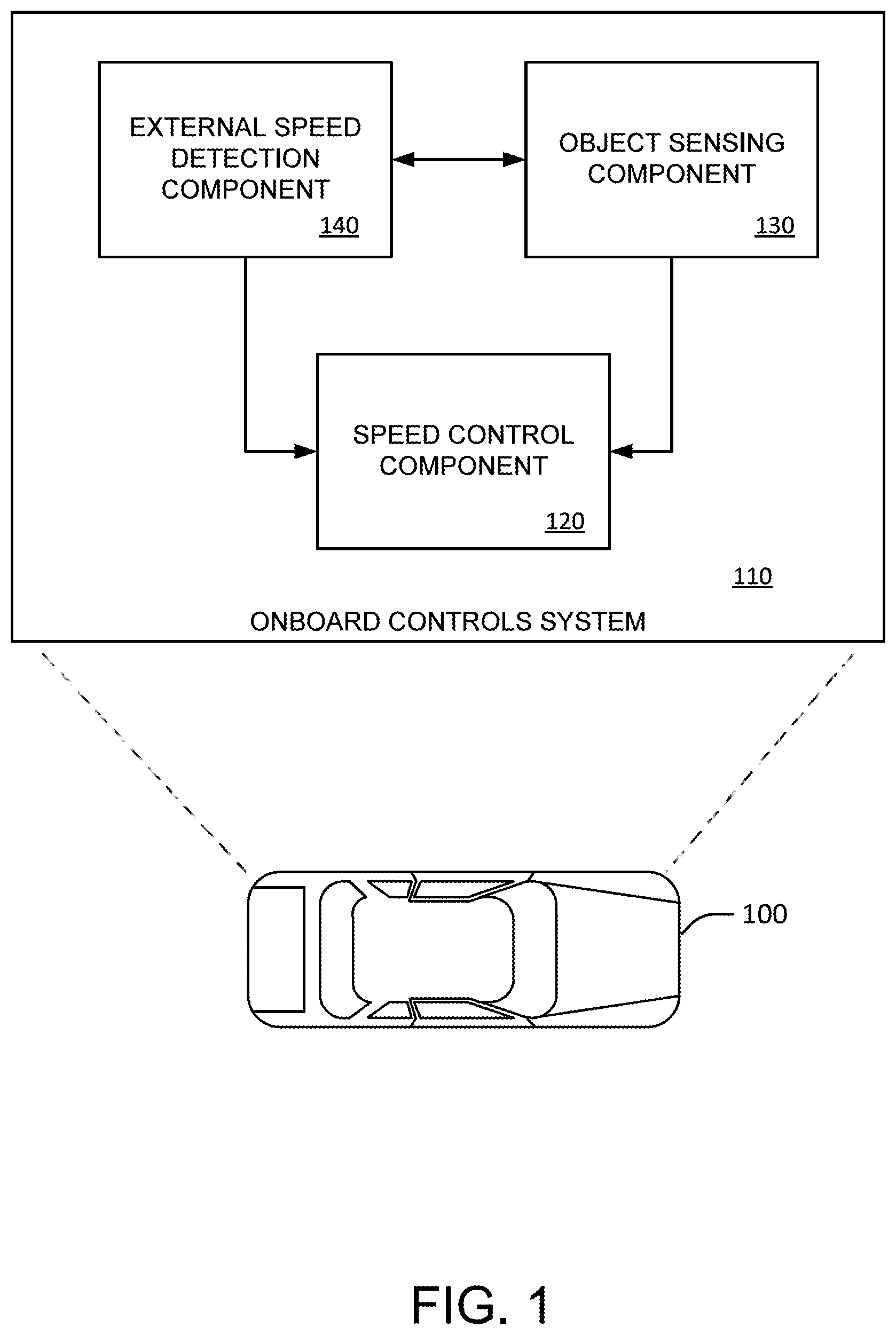 Patent US12448003 — Algorithm for the AV to safely respond to a cut-in vehicle — Figure 1