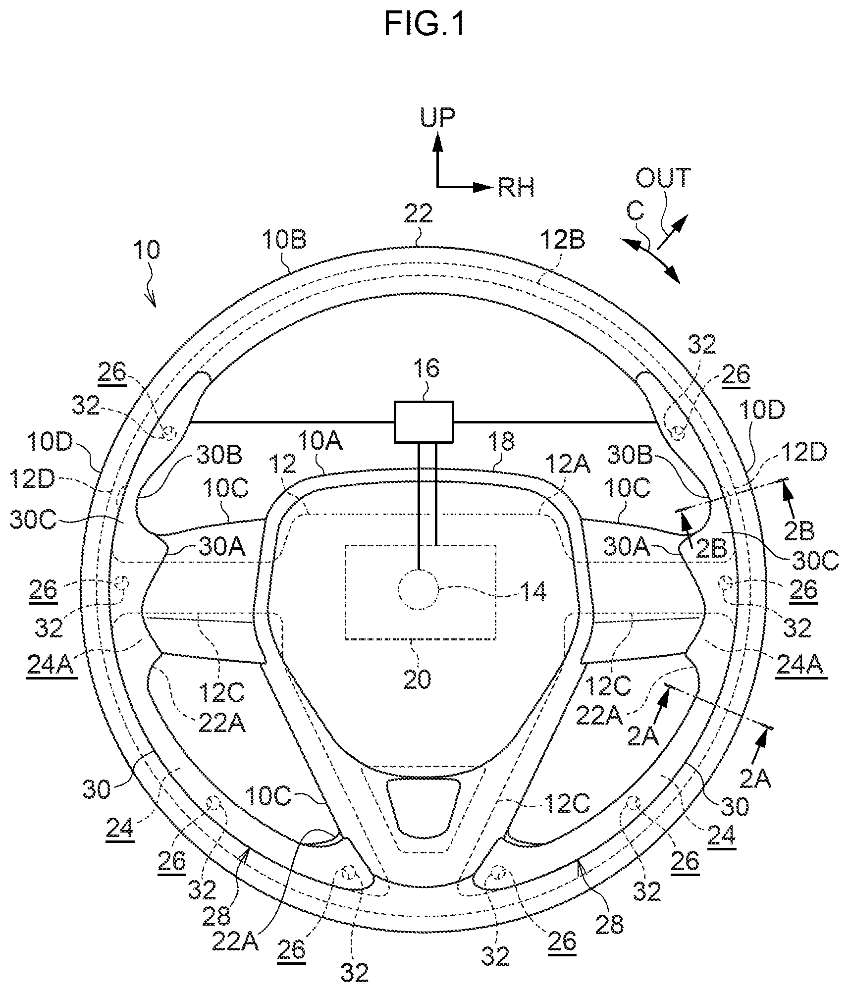 Patent US12448024 Figure 1 – Decorative body
