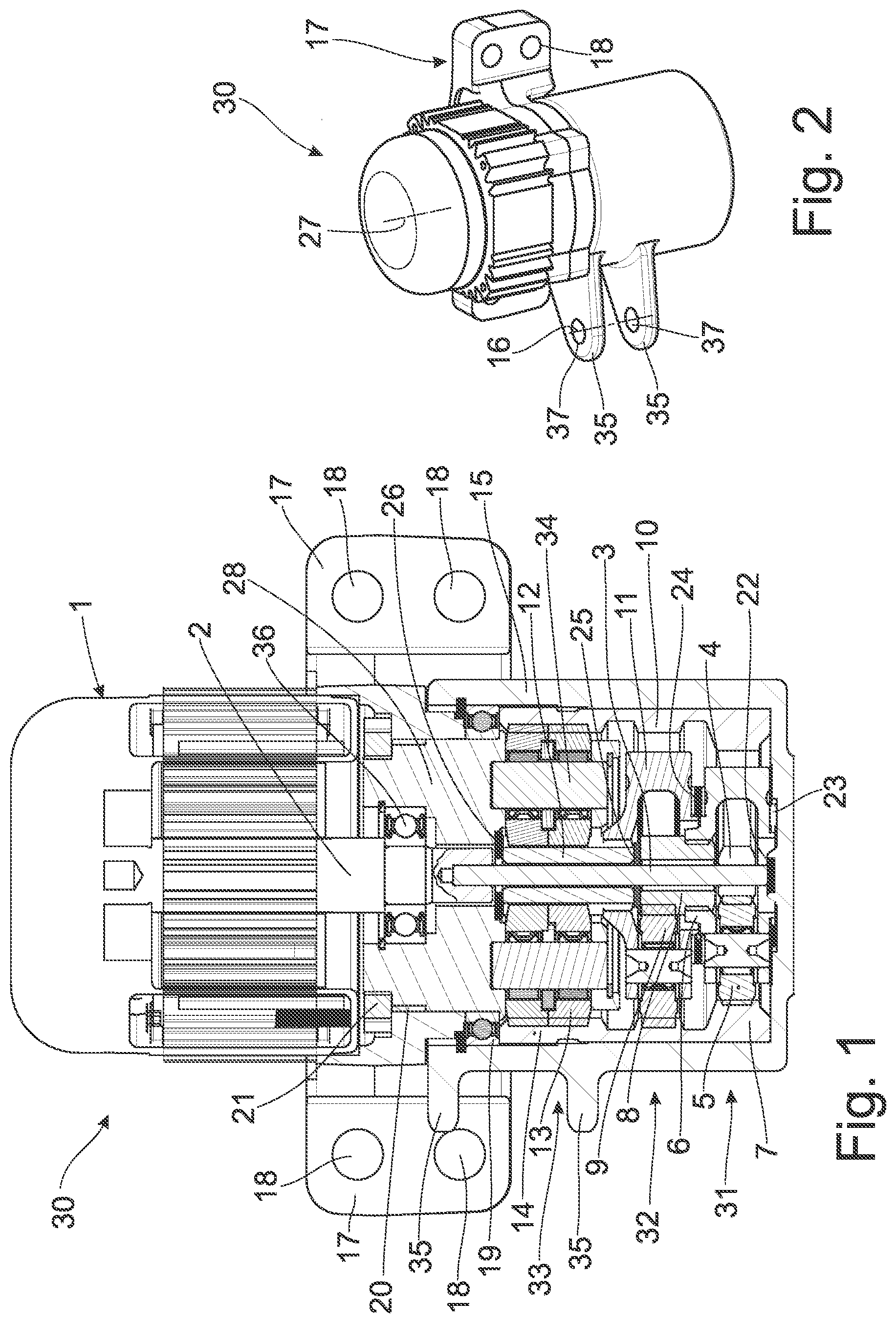 Patent US12448030 — Steering drive for a steering axle of a steerable vehicle, steering axle, and industrial truck — Figure 1