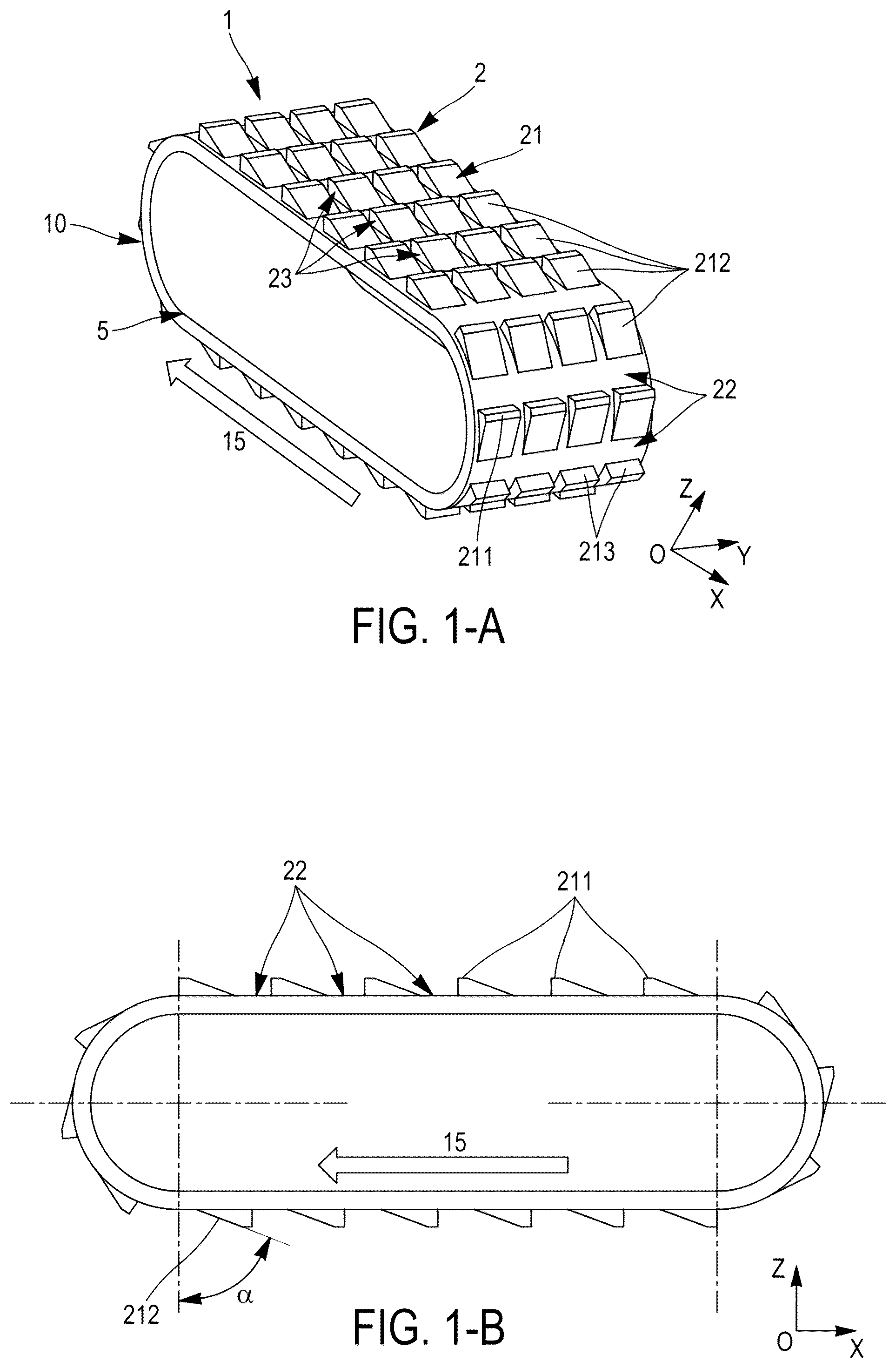 Patent US12448067 Figure 1 – Tread of a vehicle track