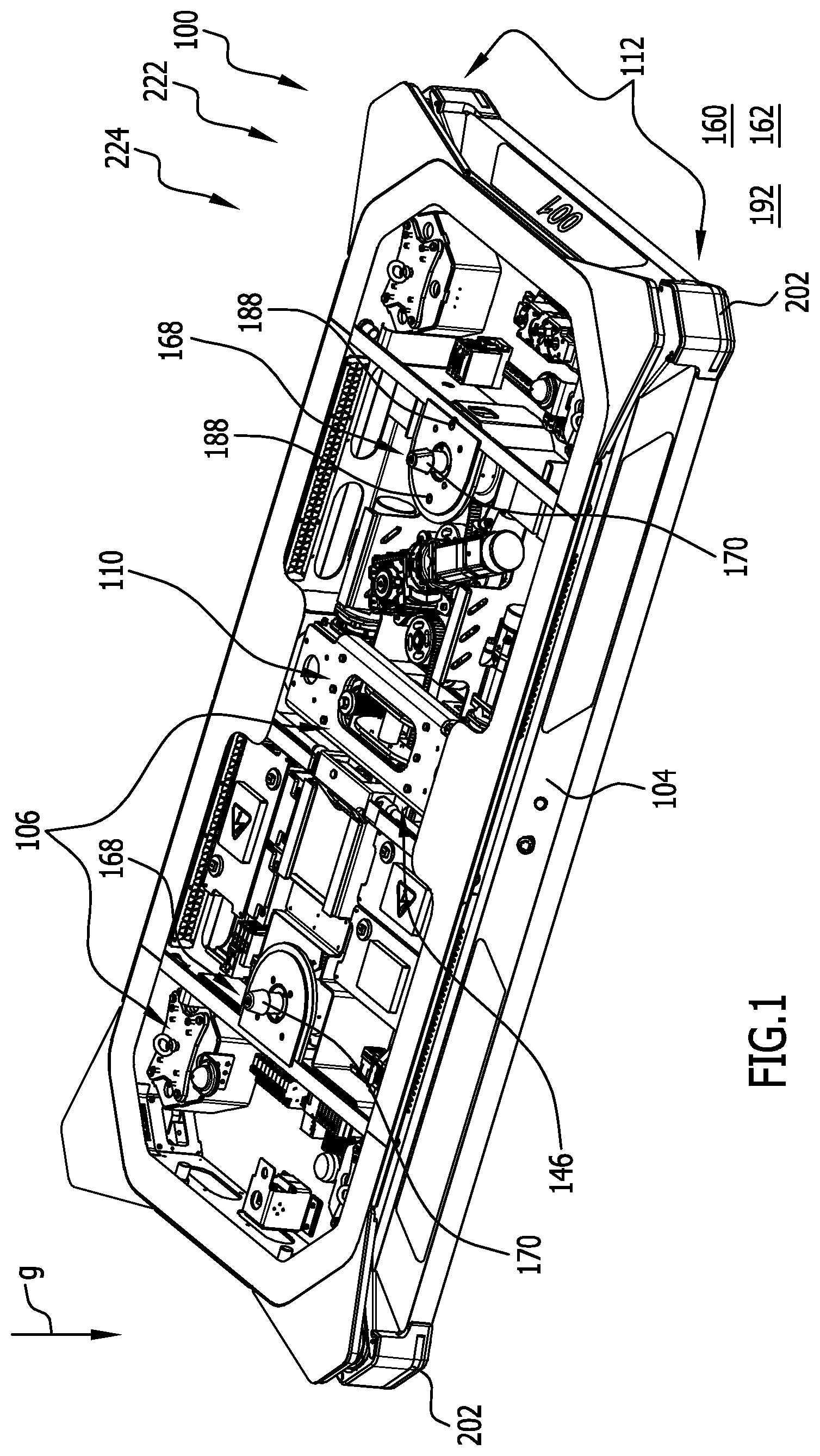 Patent US12448069 — Conveying device, processing installation, method for conveying and/or processing objects — Figure 1