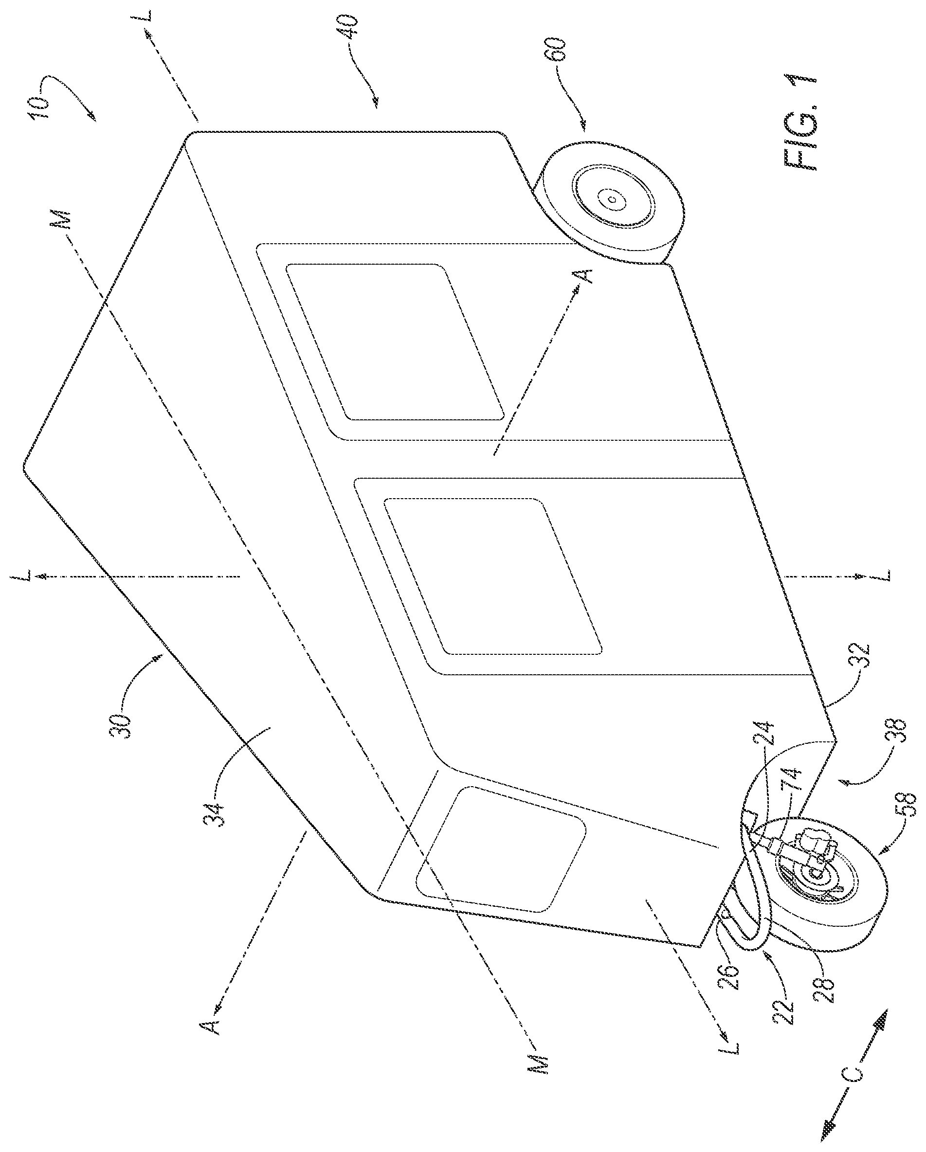 Patent US12448076 — Brace for three-wheeled vehicle — Figure 1