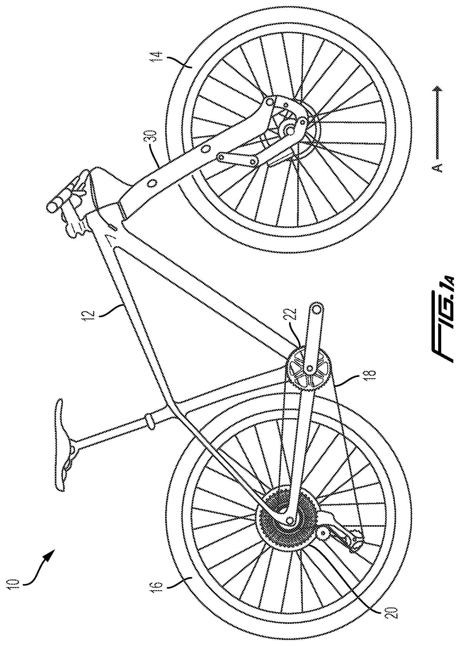 Patent US12448078 — Dual sided suspension assembly for a cycle wheel — Figure 1