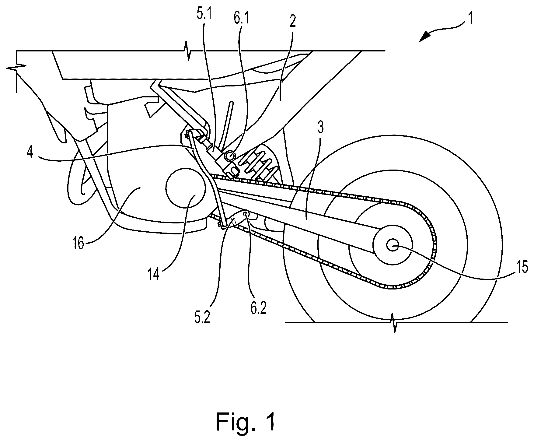 Patent US12448079 — Single-track vehicle — Figure 1