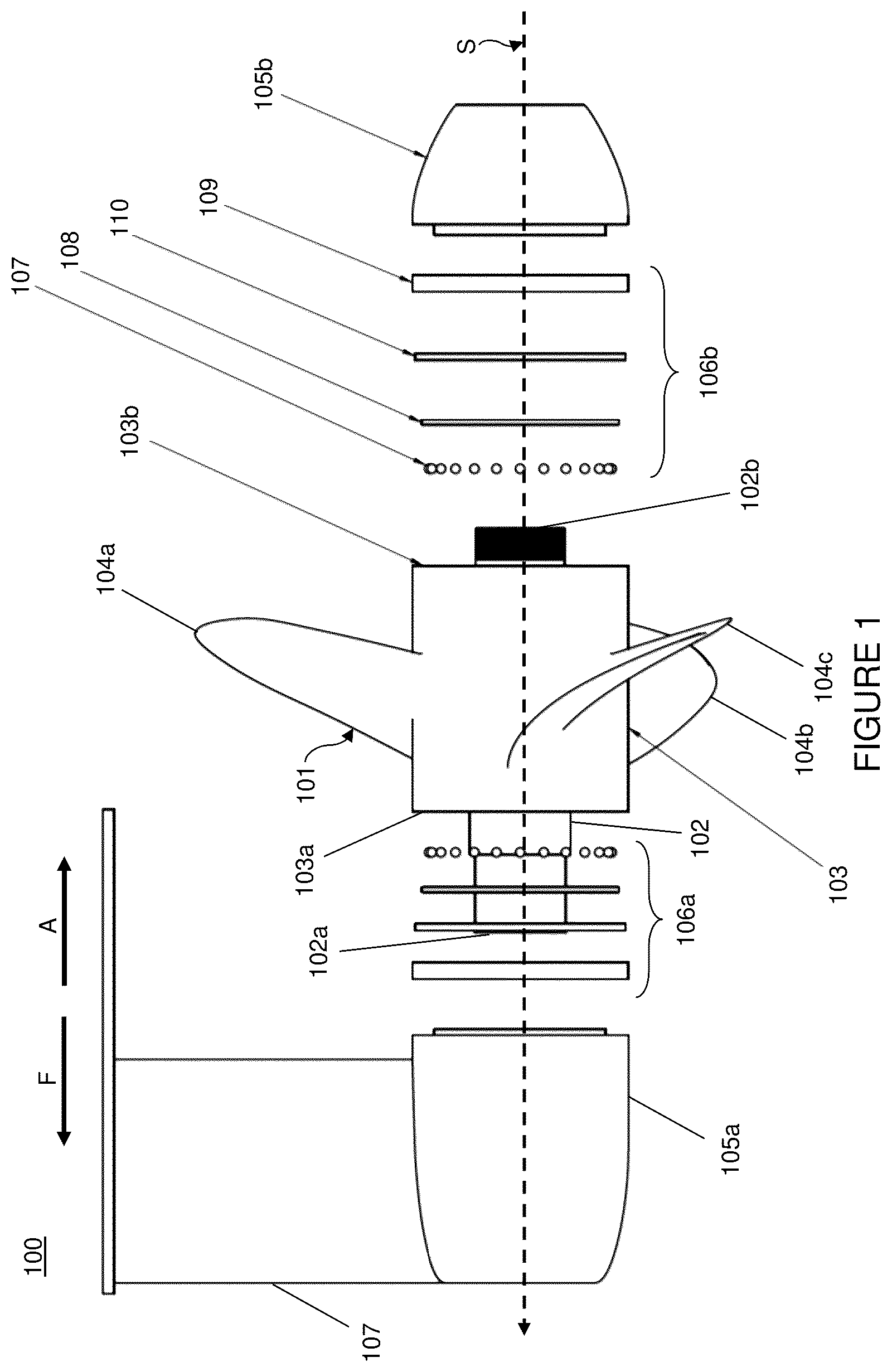 Patent US12448100 — Propulsion unit for a waterborne vessel — Figure 1