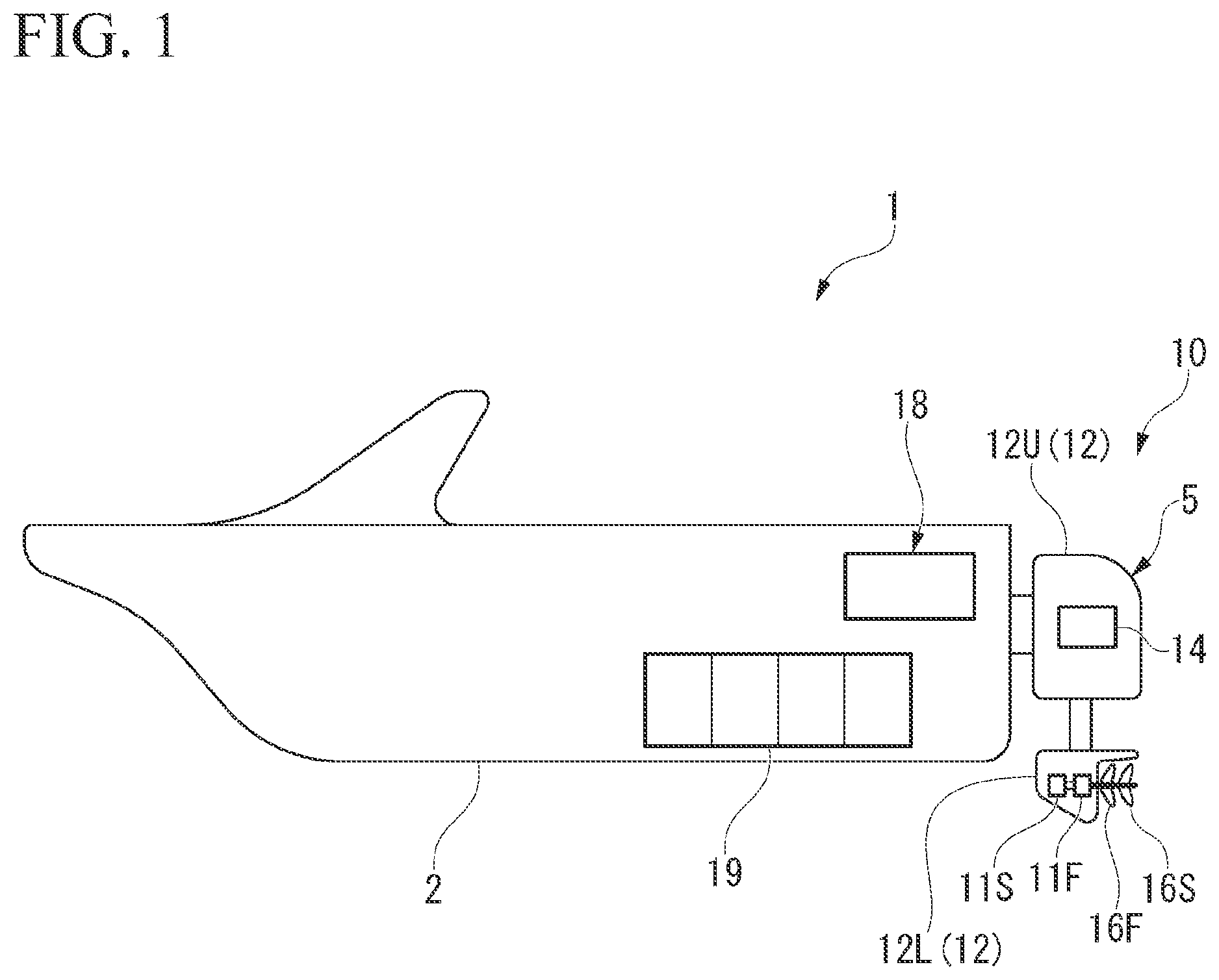 Patent US12448103 Figure 1 – Propeller propulsion apparatus for ship