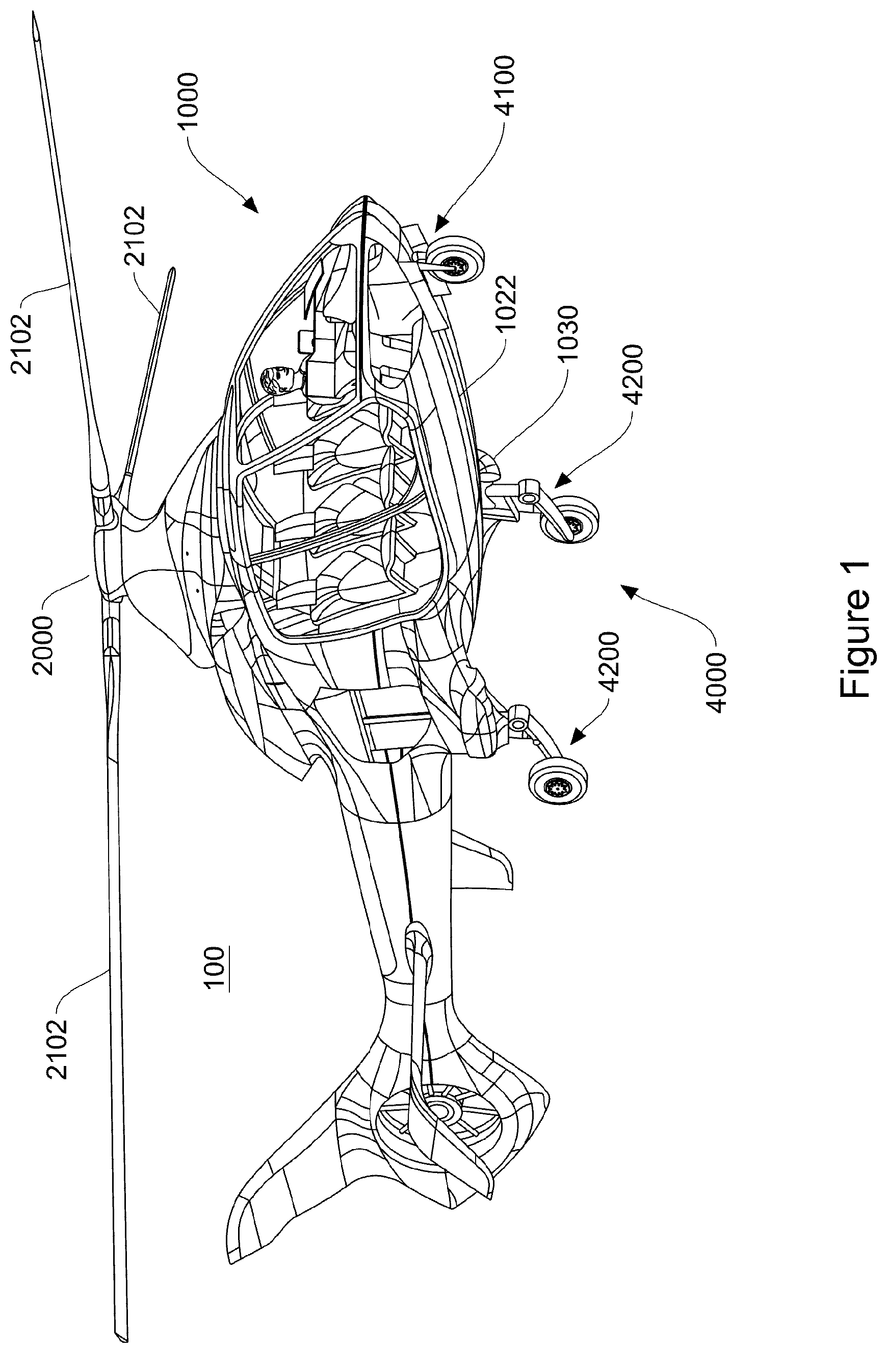 Patent US12448117 — Helicopter ground movement system and method — Figure 1