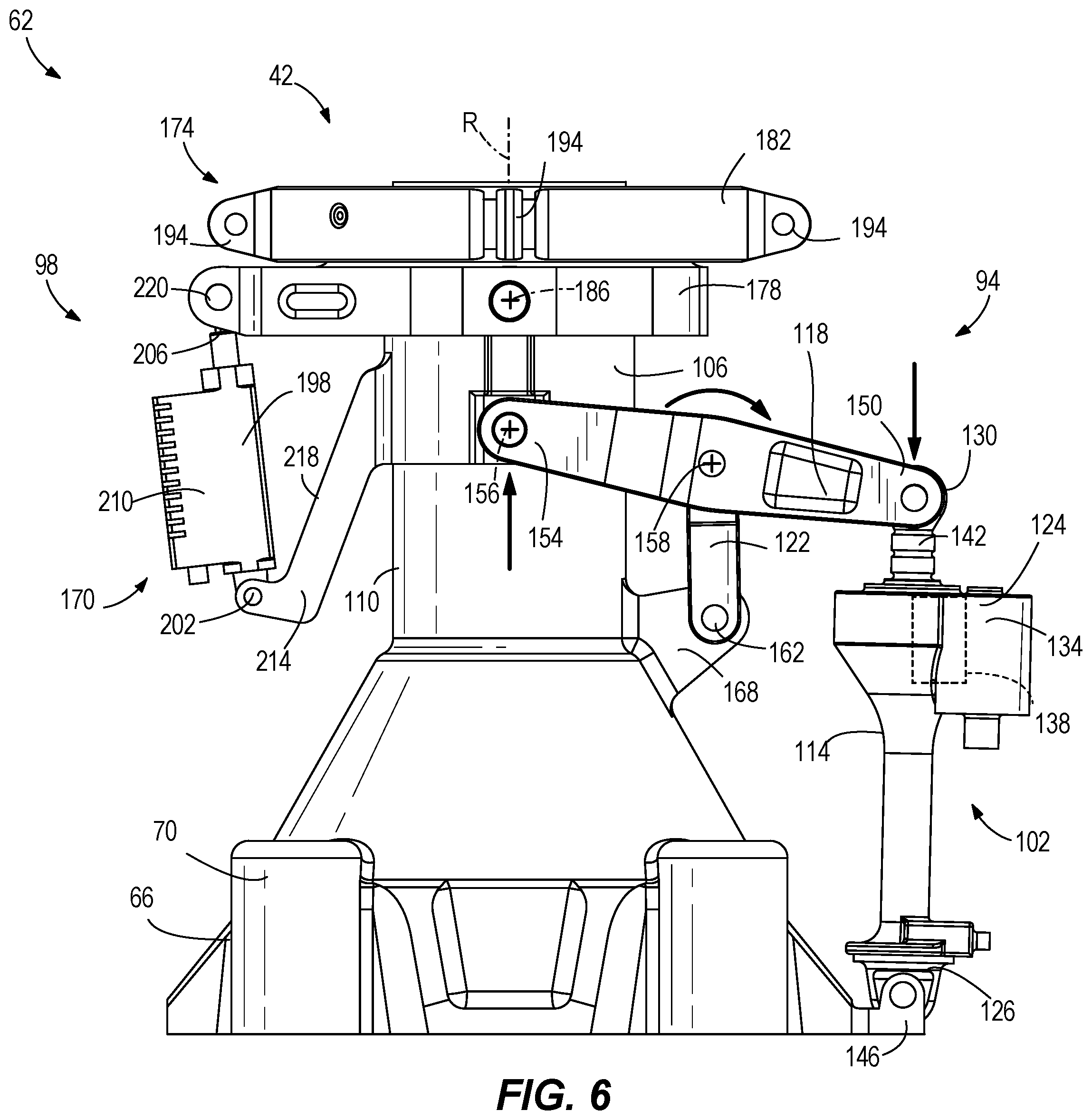 Patent US12448121 Figure 6 – Rotor control for a convertible aircraft