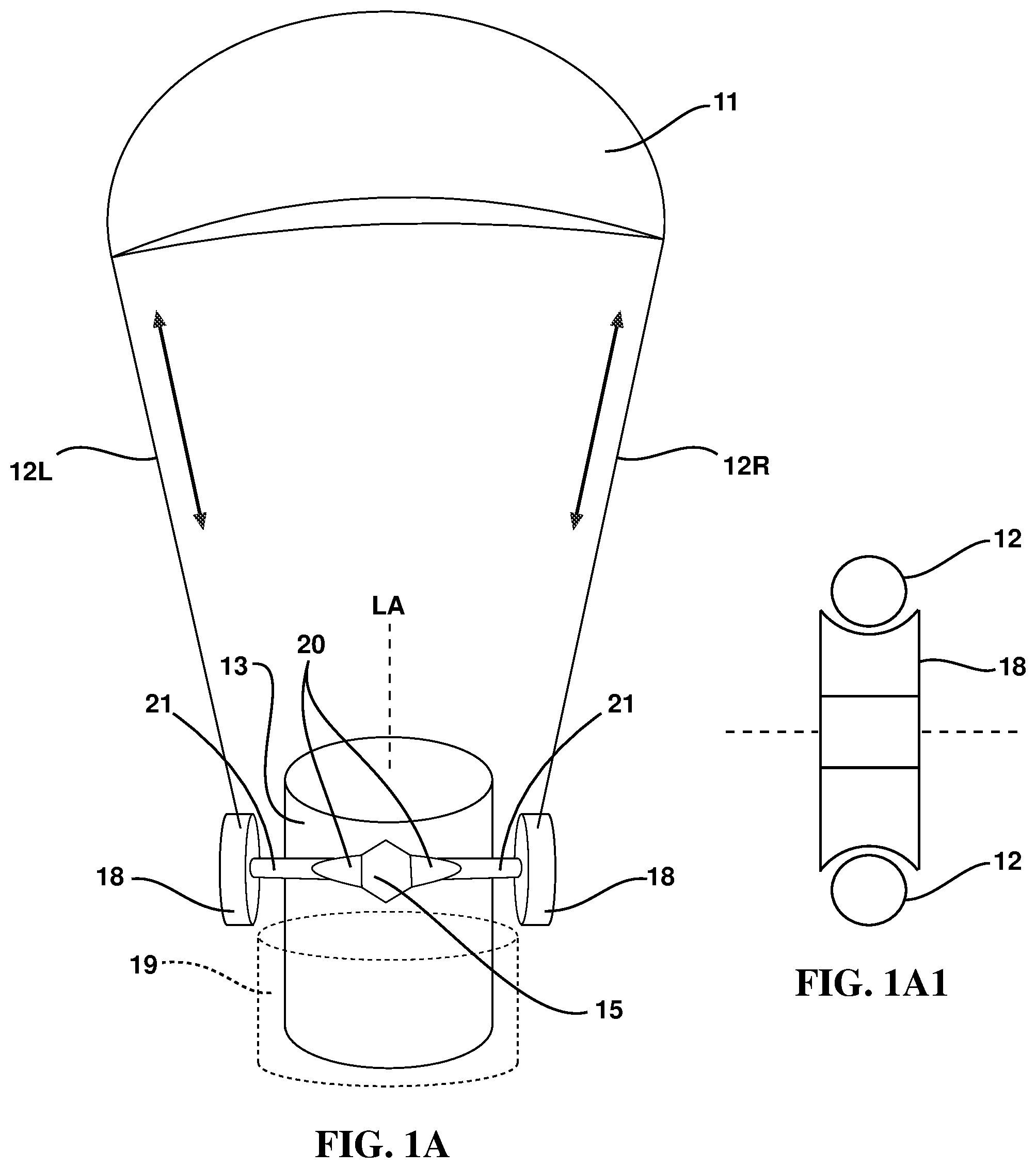 Patent US12448130 — Steerable parachute for guiding a payload to a target — Figure 1