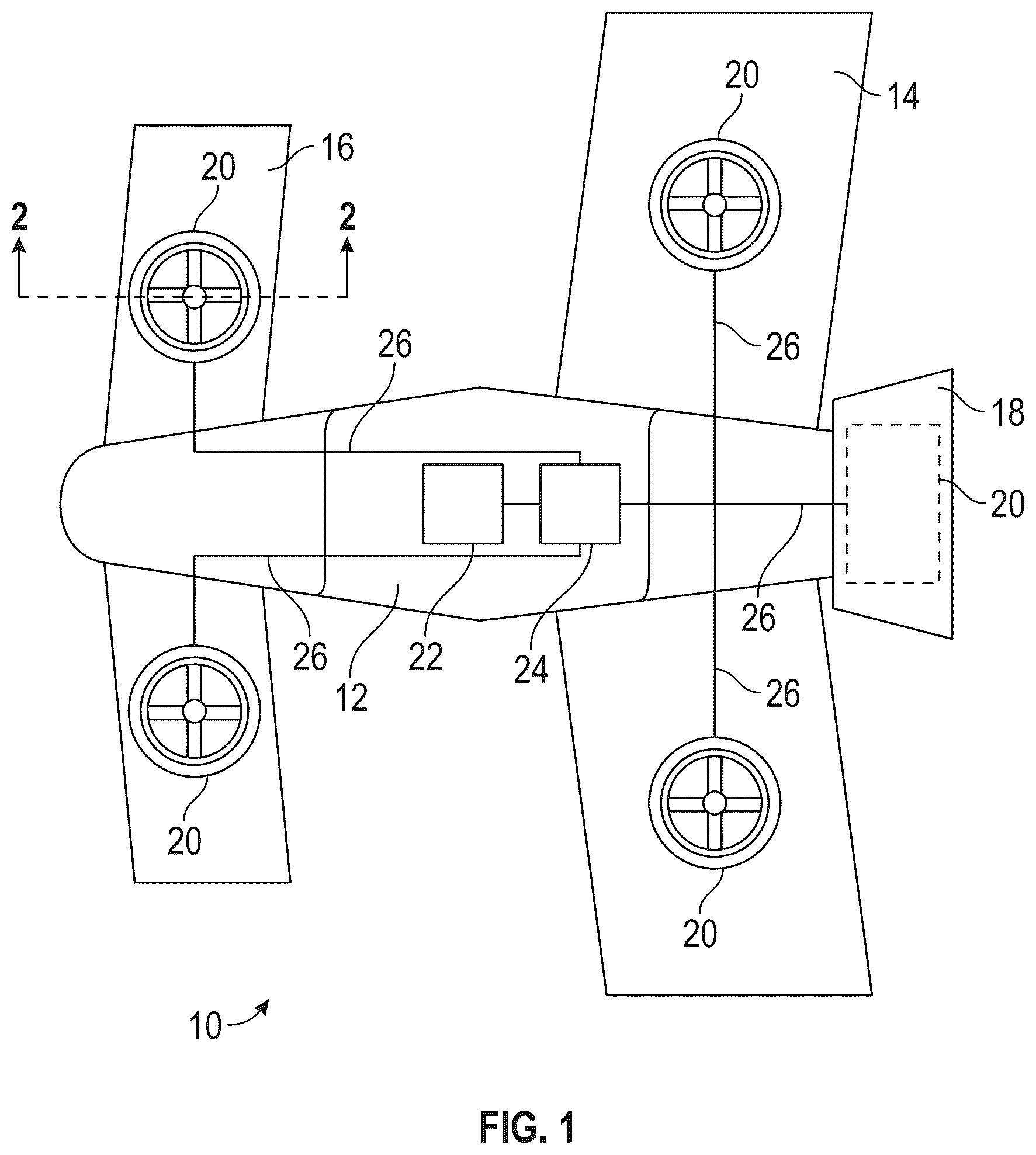 Patent US12448142 — Electric propulsion system for a flight vehicle — Figure 1